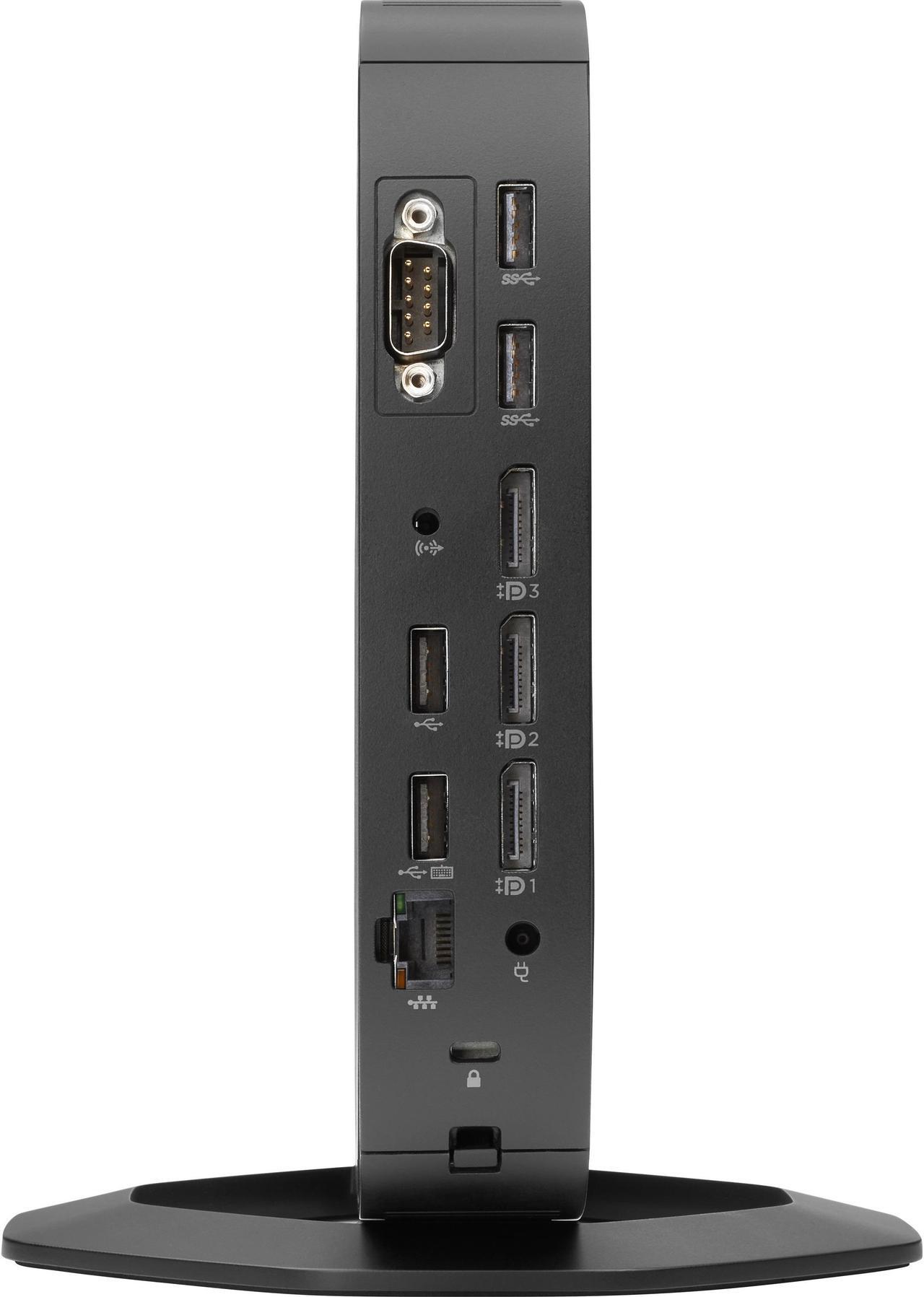 Alt view image 4 of 10 - HP t640 Thin ClientAMD Ryzen R1505G Dual-core (2 Core) 2.40 GHz - AMD Chip - 8 GB RAM DDR4 SDRAM - 128 GB SSD - AMD Radeon Vega 3 Graphics - Gigabit Ethernet - Windows 10 IoT Enterprise 64-bit (Englis