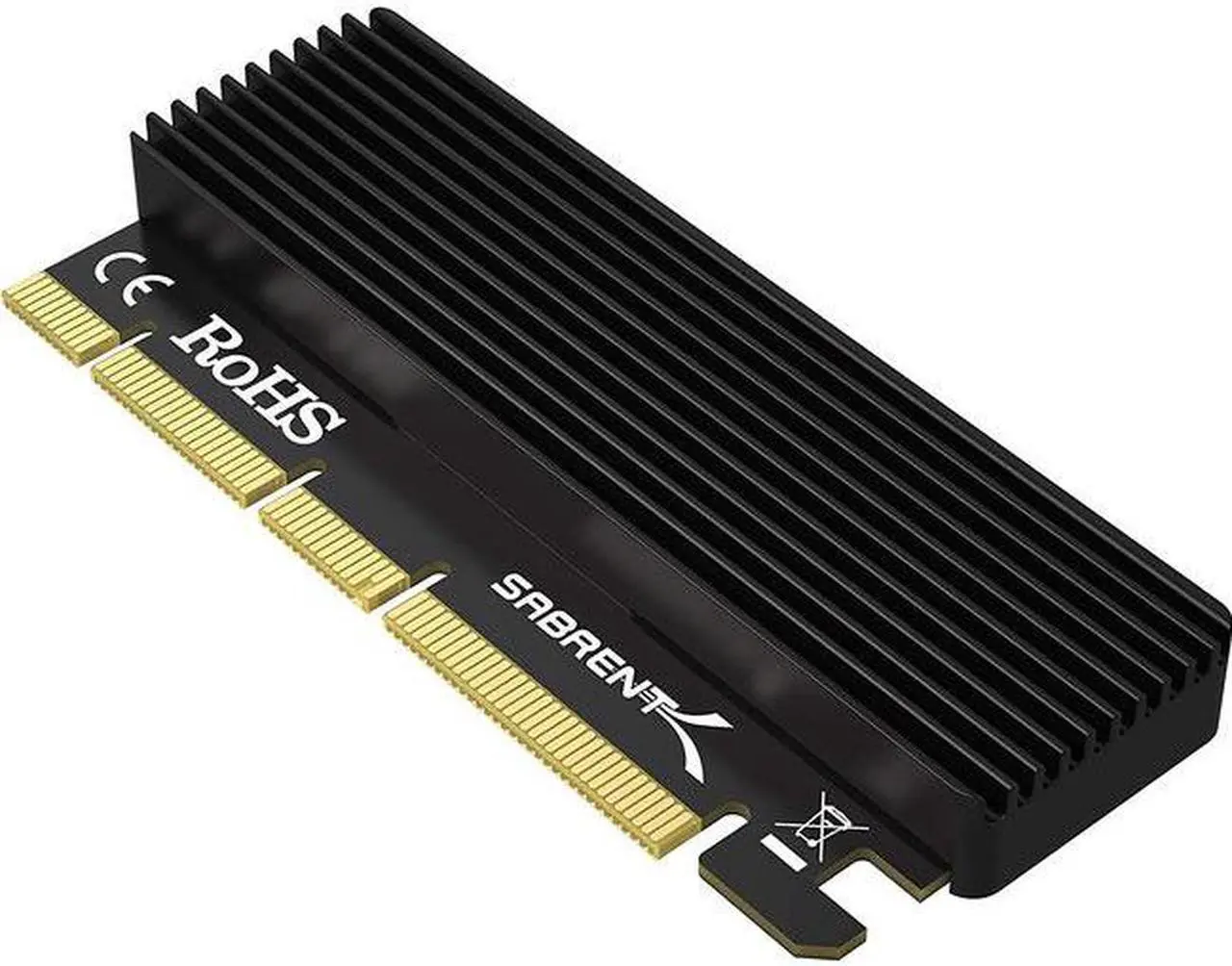 Alt view image 11 of 18 - SABRENT NVMe M.2 SSD to PCIe X16/X8/X4 Card with Aluminum Heat Sink (EC-PCIE)