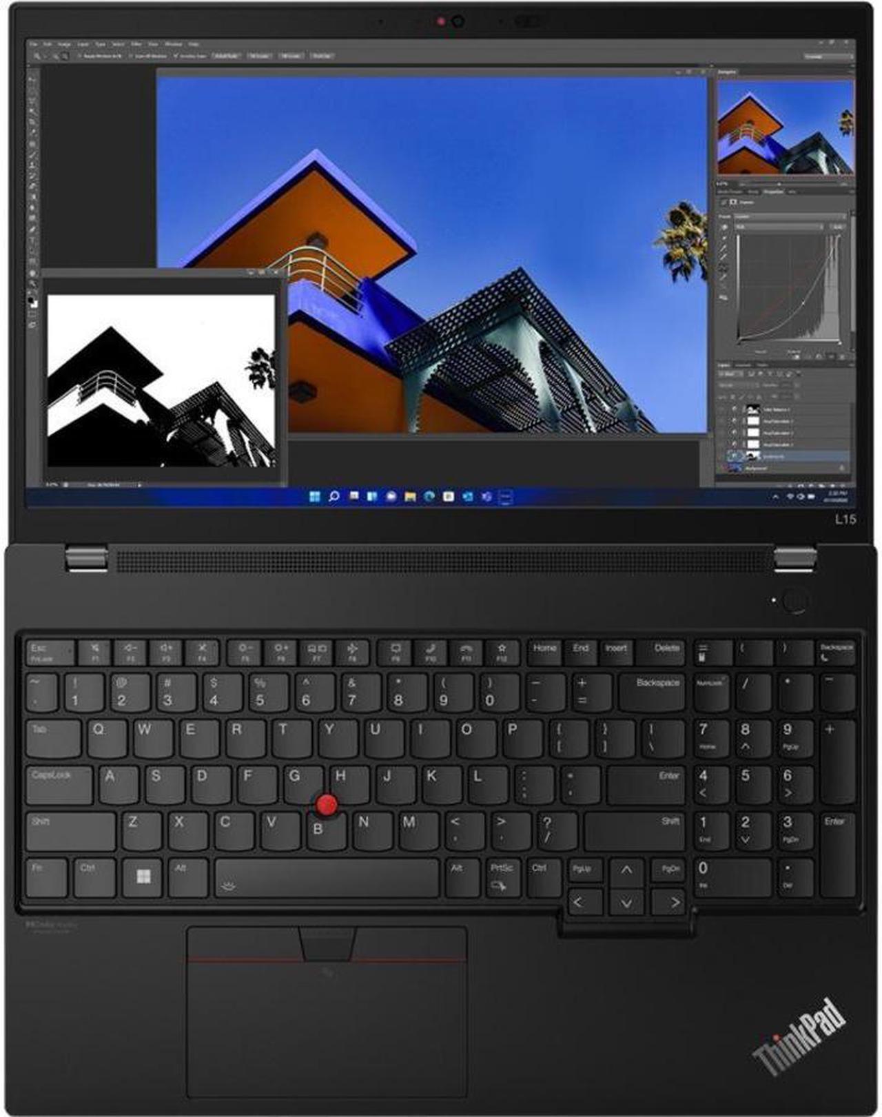 Alt view image 7 of 17 - Lenovo ThinkPad L15 Gen 3 21C70016US 15.6" Notebook - Full HD - 1920 x 1080 - AMD Ryzen 5 PRO 5675U Hexa-core (6 Core) 2.30 GHz - 8 GB Total RAM - 256 GB SSD - Thunder Black - AMD Chip - Windows