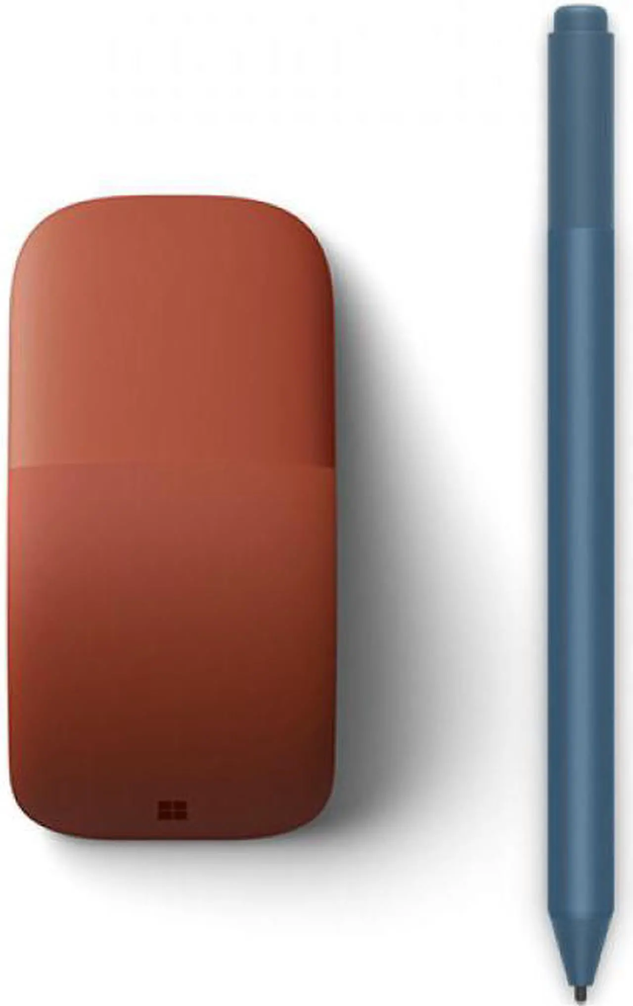 Main image of Microsoft Surface Arc Touch Mouse Poppy Red + Microsoft Surface Pen Ice Blue - Wireless - Bluetooth Connectivity - Ultra-slim & lightweight - Sketch, shade, and paint with artistic precision - Rub