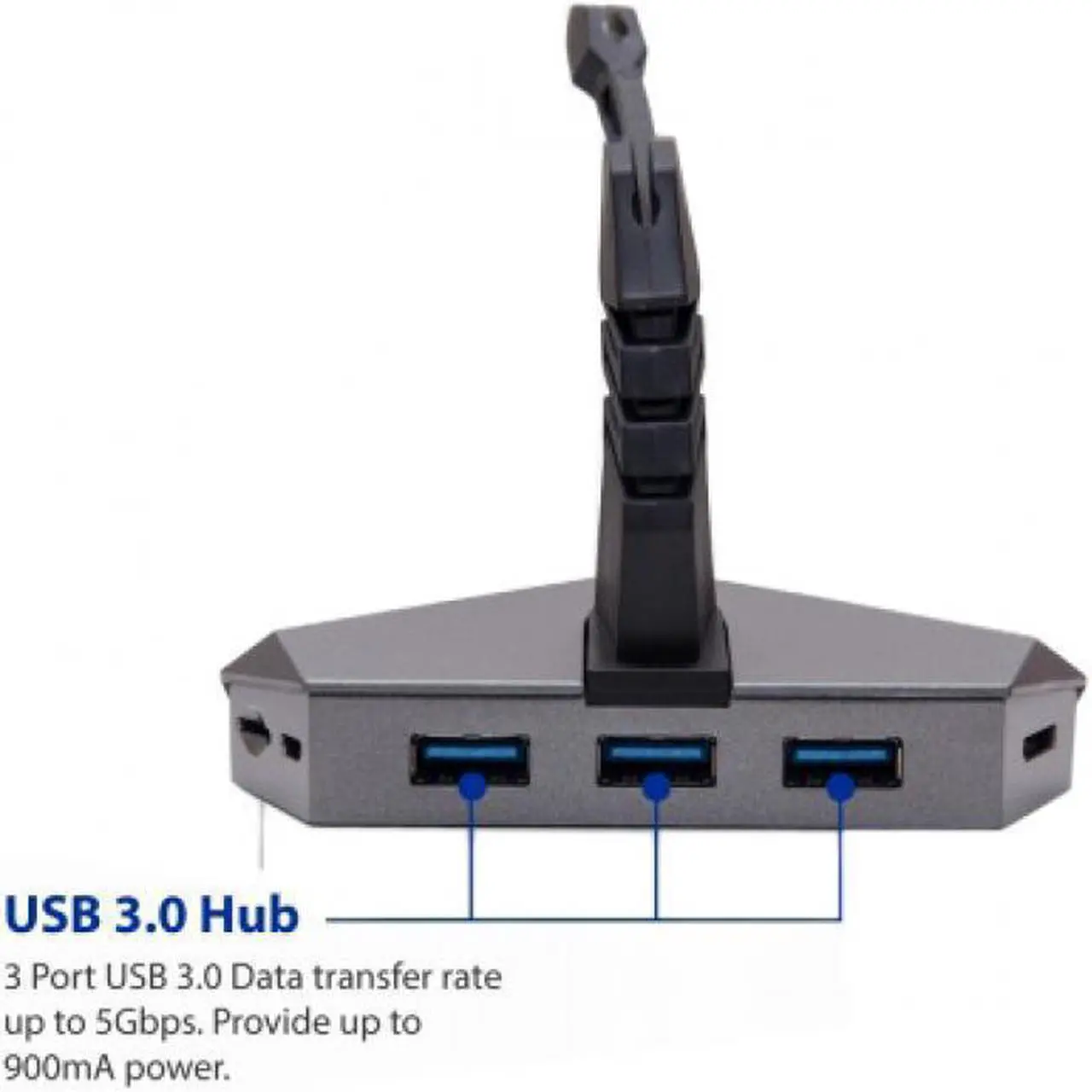 Alt view image 13 of 16 - LOKI RGB Gaming Mouse Bungee With USB 3.0 Hub and Micro SD Card Reader - AC 5v Power Adapter is Included