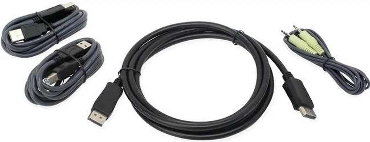 Alt view image 3 of 9 - IOGEAR 6ft DisplayPort, USB KVM Cable Kit with Audio (TAA)