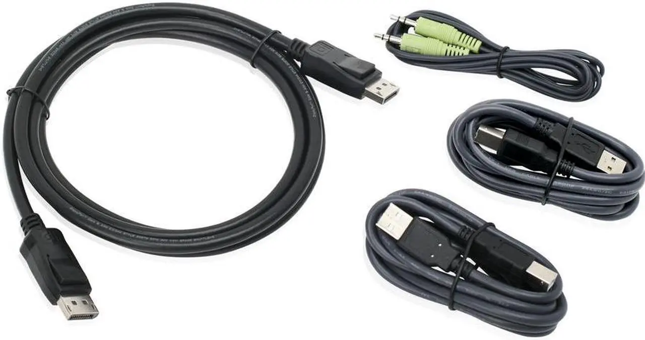 Alt view image 4 of 9 - IOGEAR 6ft DisplayPort, USB KVM Cable Kit with Audio (TAA)