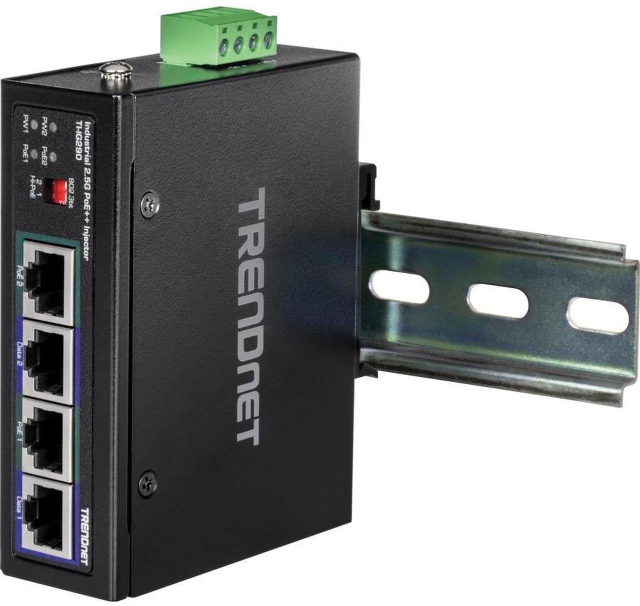 Alt view image 10 of 14 - TRENDnet 95W 2-Port Industrial 2.5G PoE++ Injector,  Supports PoE IEEE 802.3af, PoE+ IEEE 802.3at, And PoE++  IEEE 802.3bt, Not Compatible With Passive PoE Devices,  Black, TI-IG290