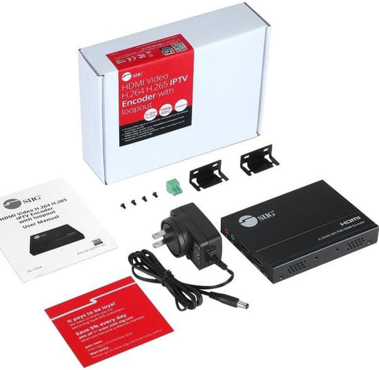 Alt view image 3 of 17 - SIIG 1080p HDMI Video H.264 H.265 IPTV Encoder with Loopout CEH27511S1