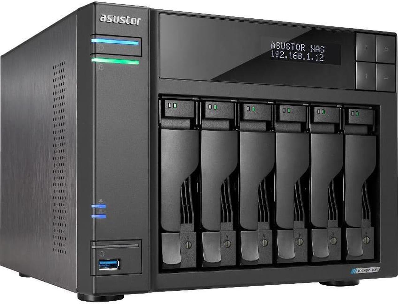 Alt view image 9 of 14 - Asustor Lockerstor 6 Gen 2 AS6706T 6 Bay NAS, Quad-Core 2.0GHz, Dual 2.5GbE Ports, 8GB RAM DDR4, Four M.2 SSD Slots (Diskless)