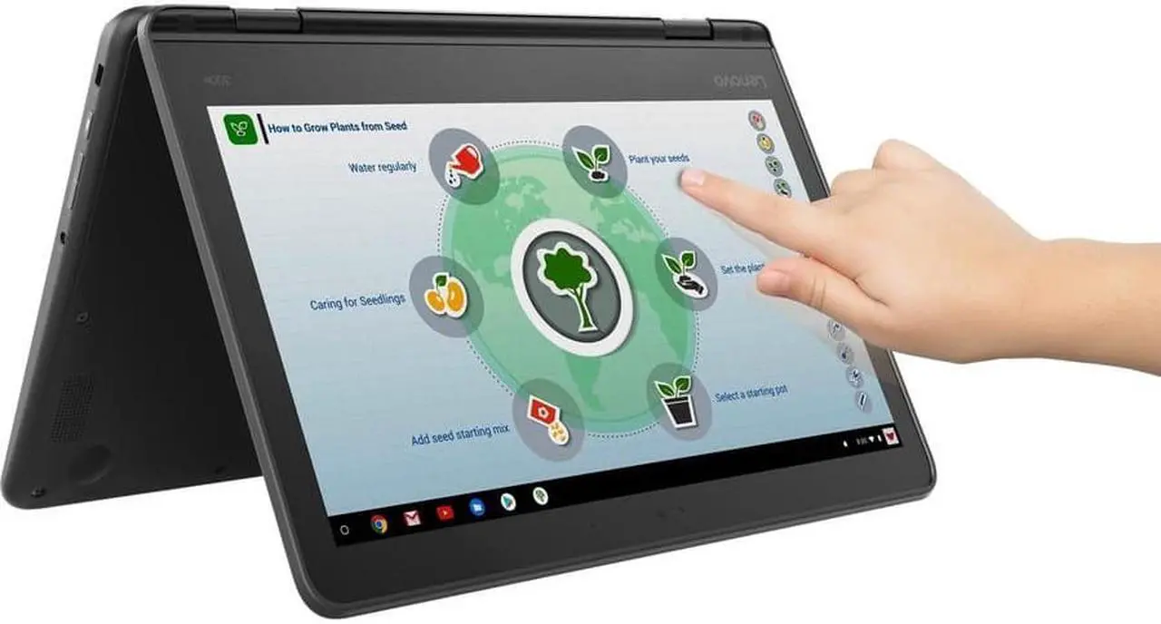 Alt view image 8 of 11 - Lenovo 300e Windows 2nd Gen 81M9007DUS 11.6" Touchscreen Netbook - HD - 1366 x 768 - Intel Pentium N5030 Quad-core (4 Core) 1.10 GHz - 4 GB Total RAM - 128 GB SSD - Gray - Windows 10 Pro - Intel