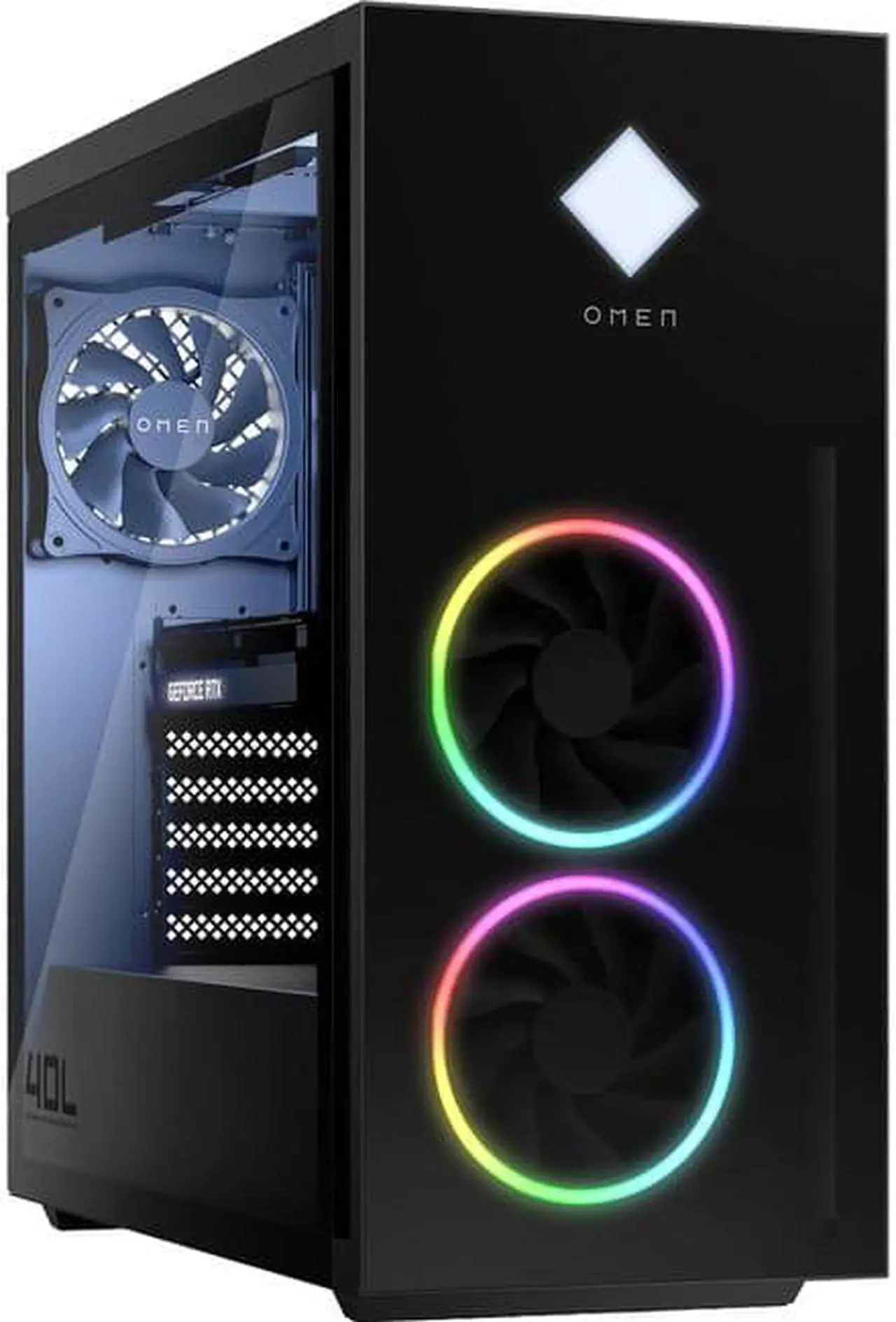 Alt view image 2 of 9 - HP OMEN 40L GT21-0000i GT21-0084 Gaming Desktop Computer - Intel Core i7 12th Gen i7-12700K Dodeca-core (12 Core) 3.60 GHz - 16 GB RAM DDR4 SDRAM - 1 TB M.2 PCI Express NVMe SSD - Shadow Black - Intel