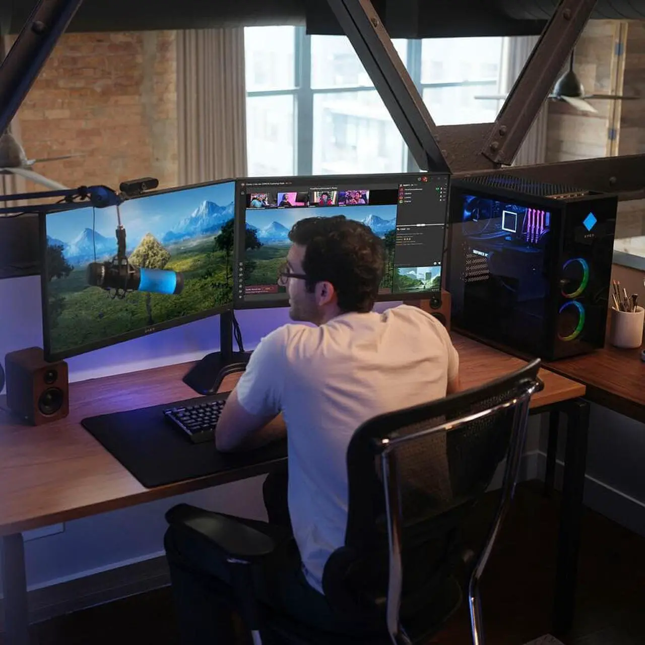 Alt view image 7 of 9 - HP OMEN 40L GT21-0000i GT21-0084 Gaming Desktop Computer - Intel Core i7 12th Gen i7-12700K Dodeca-core (12 Core) 3.60 GHz - 16 GB RAM DDR4 SDRAM - 1 TB M.2 PCI Express NVMe SSD - Shadow Black - Intel