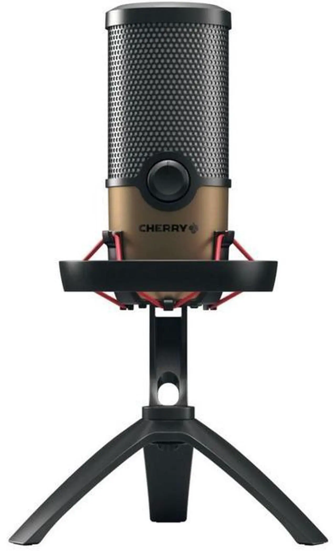 Alt view image 2 of 11 - CHERRY UM 9.0 PRO RGB Wired Microphone - Black, Copper - 8.20 ft - Stereo - 20 Hz to 20 kHz - Cardioid, Bi-directional, Omni-directional - Stand Mountable - USB 2.0