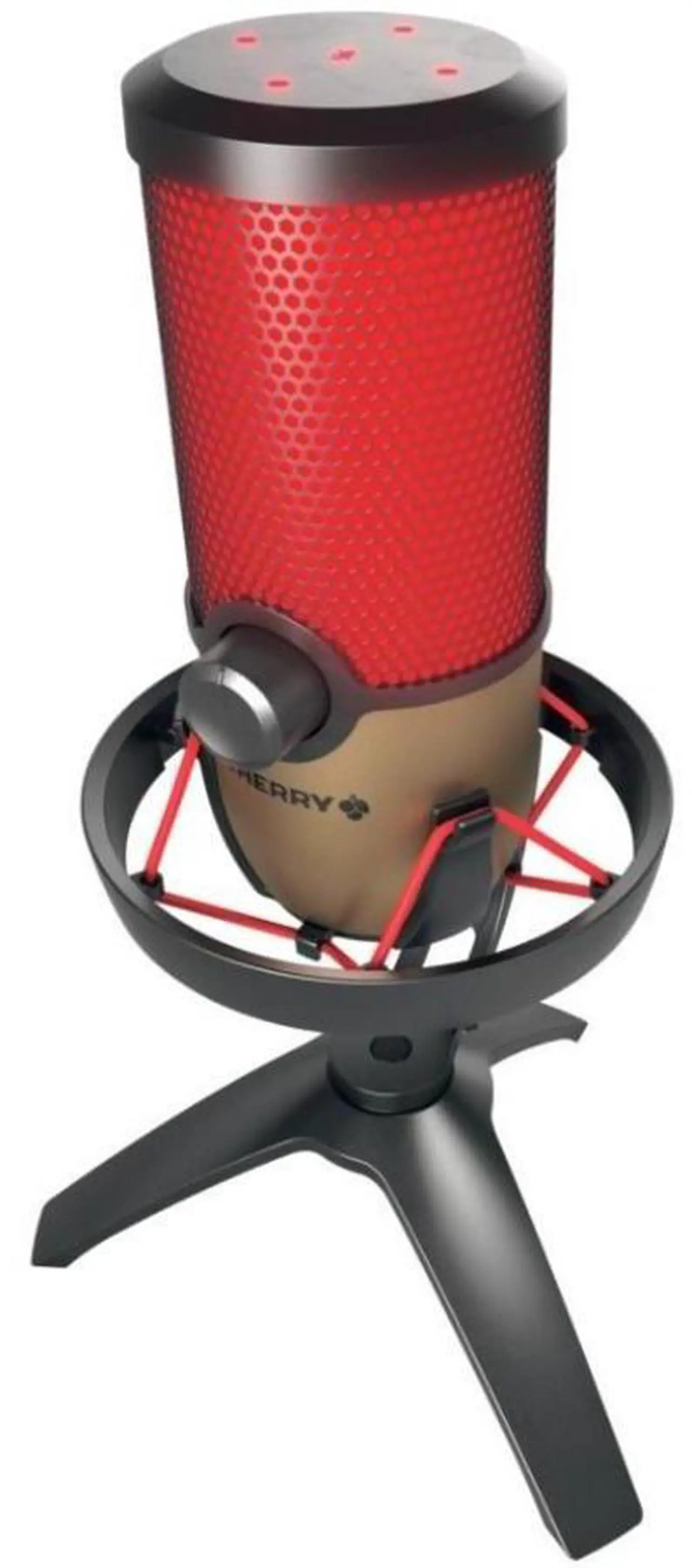 Alt view image 6 of 11 - CHERRY UM 9.0 PRO RGB Wired Microphone - Black, Copper - 8.20 ft - Stereo - 20 Hz to 20 kHz - Cardioid, Bi-directional, Omni-directional - Stand Mountable - USB 2.0
