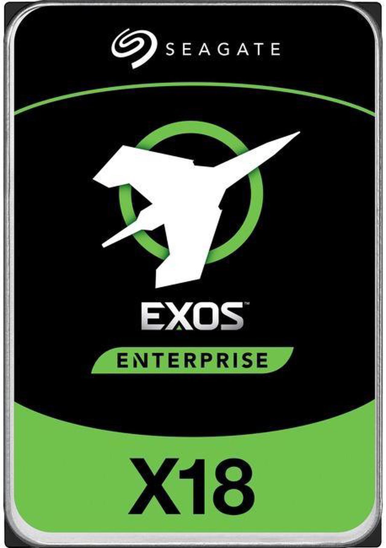 Seagate Exos X18 ST12000NM001J 12 TB Hard Drive - Internal - SATA (SATA/600) - Conventional Magnetic Recording (CMR) Method - Storage System, Video Surveillance System Device Supported - 7200rpm - 270