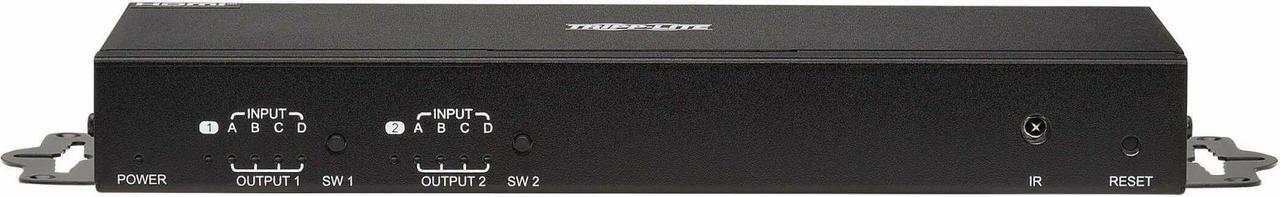 Alt view image 4 of 16 - Tripp Lite 4x2 HDMI Matrix Switch/Splitter with Remote Control and Multi-Resolution Support, 4K 60 Hz, HDR, 4:4:4, TAA - 3840 x 2160 - 4K - 1080p2 x 2 - Display, Digital Signage, Computer, Blu-ray Dis