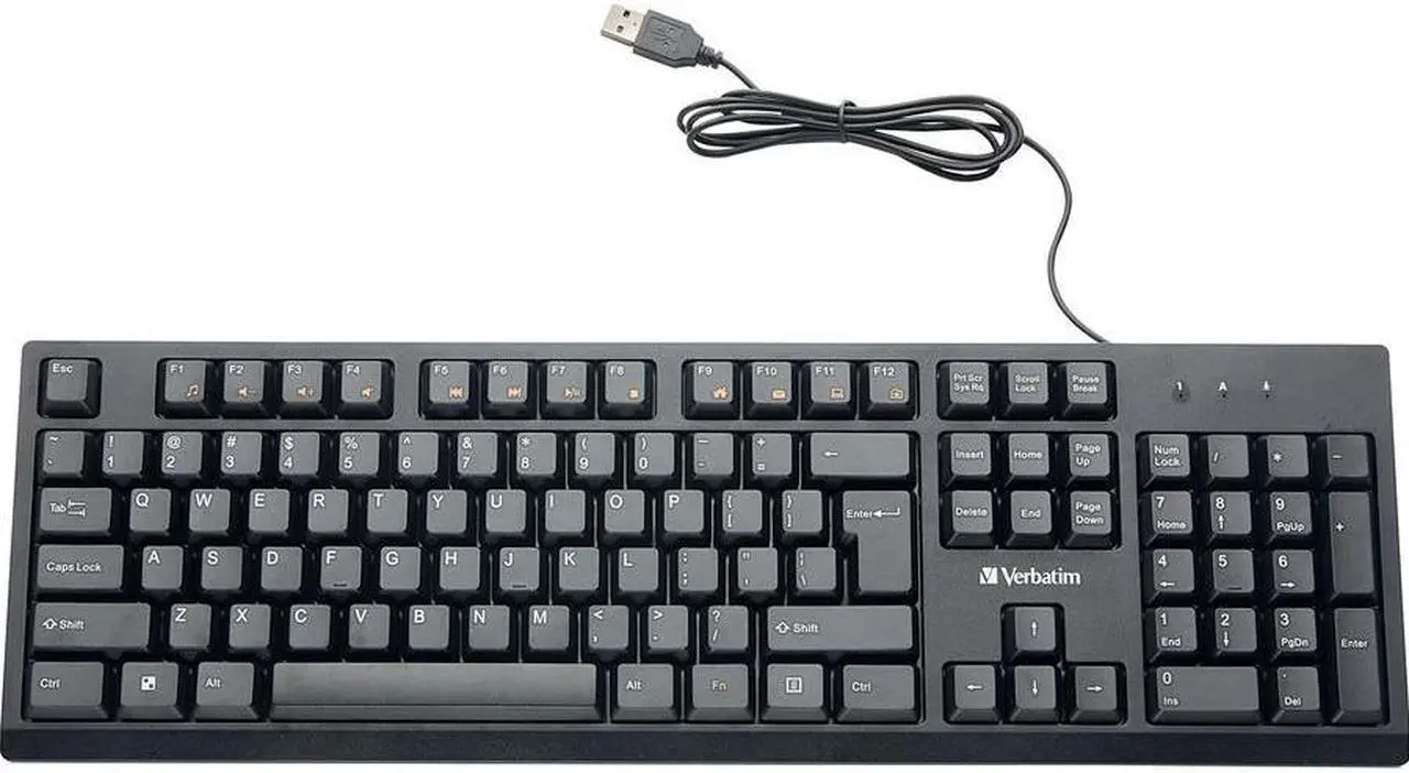 Alt view image 19 of 20 - Verbatim 70734 Universal Wired Keyboard and Mouse Black 70734