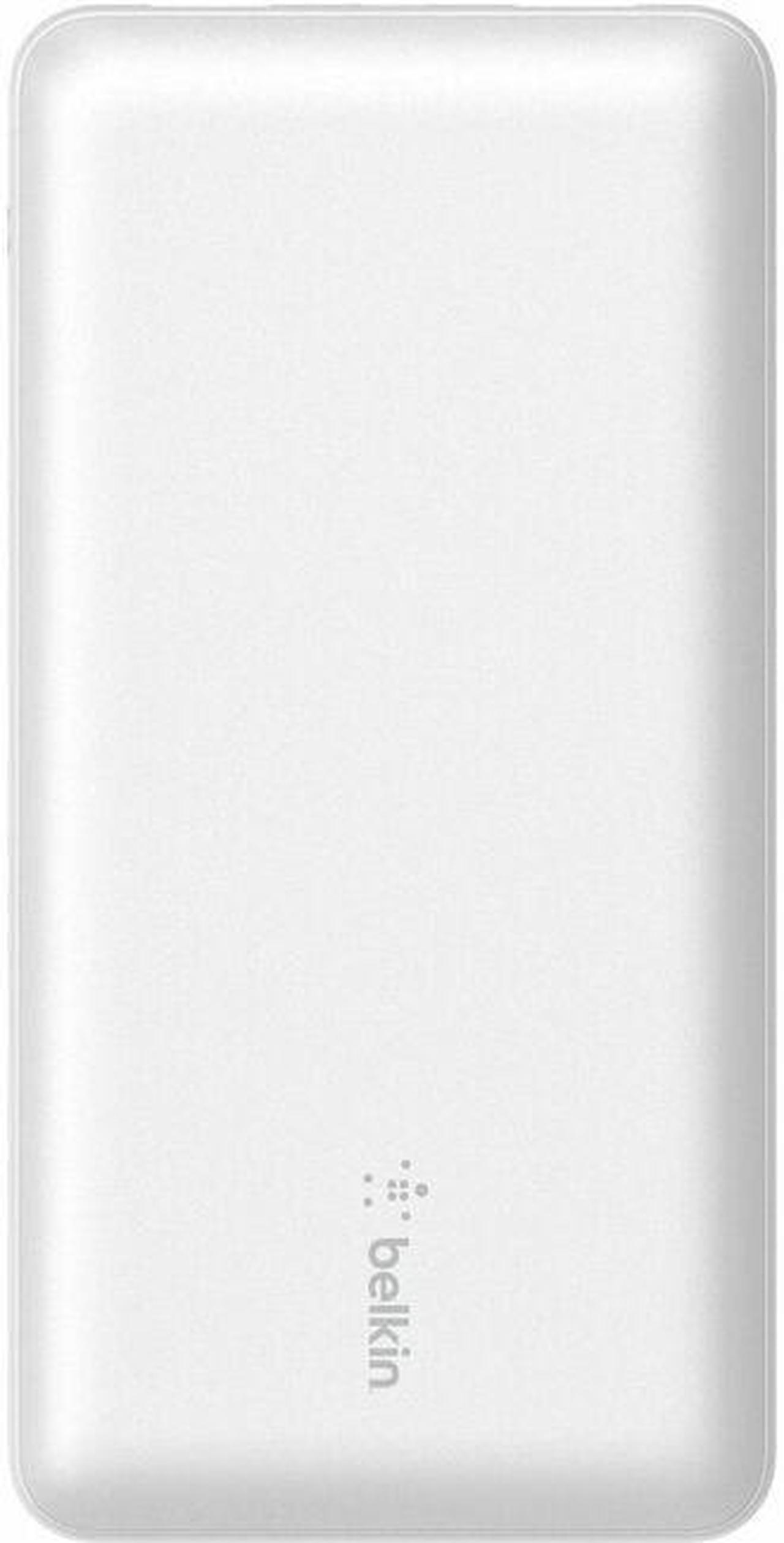 Belkin 15W 3-port USB Power Bank - 20K mAh - 2xUSB-A (12W), 1xUSB-C (15W) - Portable Charger - w/ USB-A to USB-C Cable - White - For iPhone, Smartphone, AirPod, AirPods Pro - 20000 mAh - 3 x USB - Whi