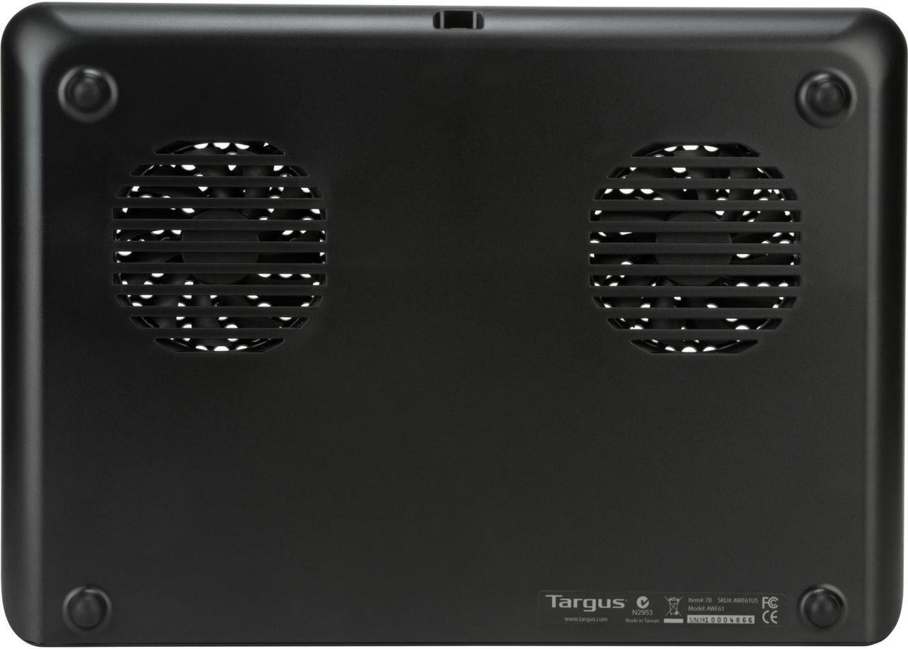 Alt view image 3 of 6 - Targus 16" Dual Fan Chill Mat - TAA Compliant - Upto 16" Screen Size Notebook Support - 2 Fan(s) - Plastic - Black - TAA Compliant - AWE61US