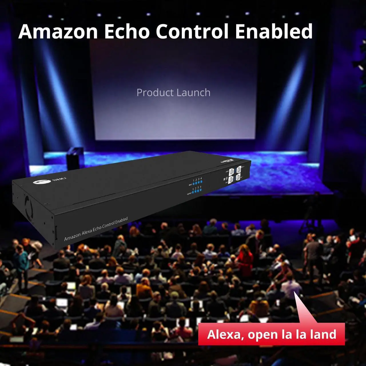 Alt view image 3 of 12 - SIIG HDMI 2.0 4x4 Matrix with Amazon Echo Control Enabled