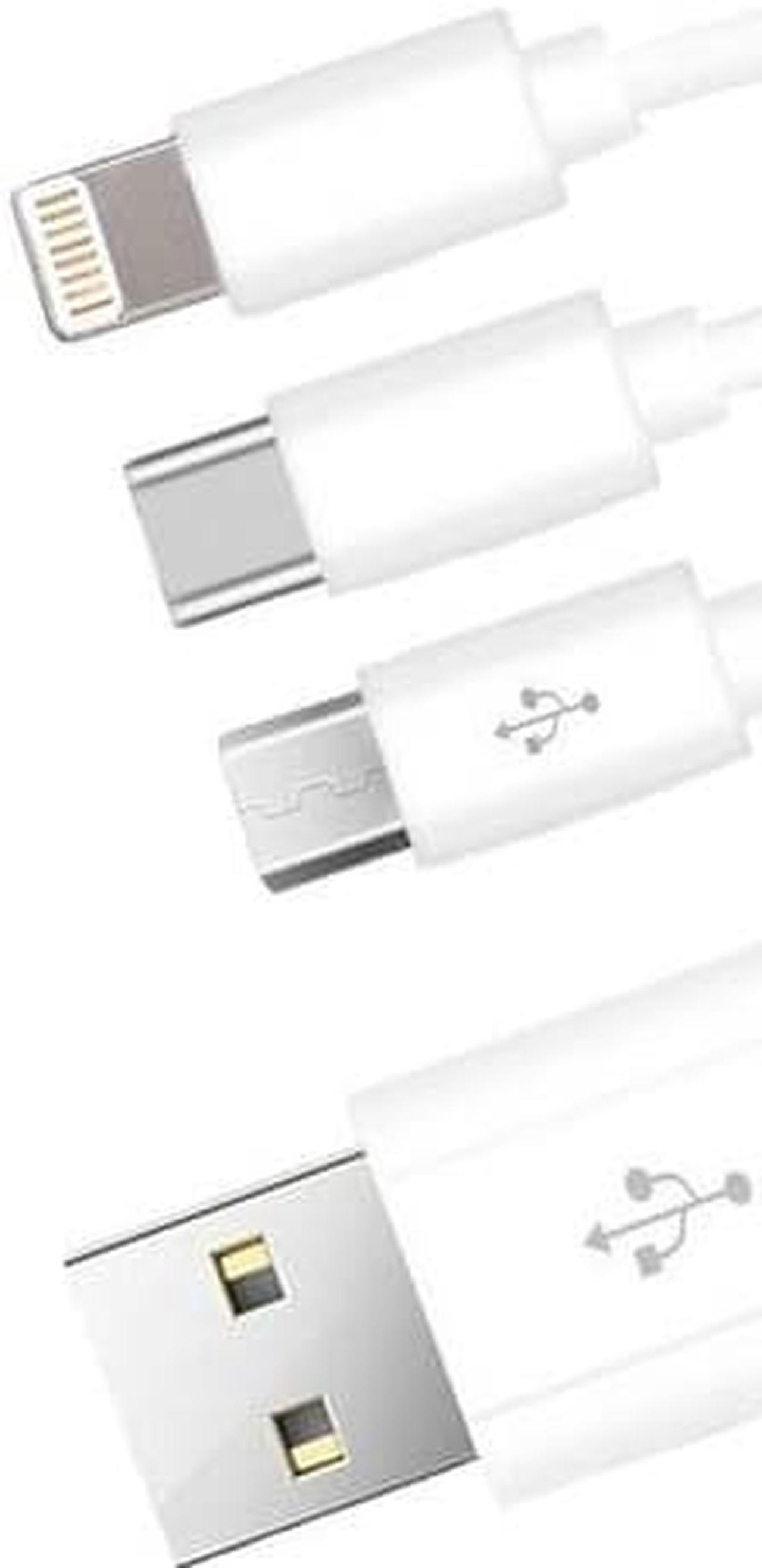 Alt view image 2 of 11 - 4Xem Usb To Lightning Micro Usb And Usb Type C Cable For Iphone/Ipod/Ipad/Galaxy