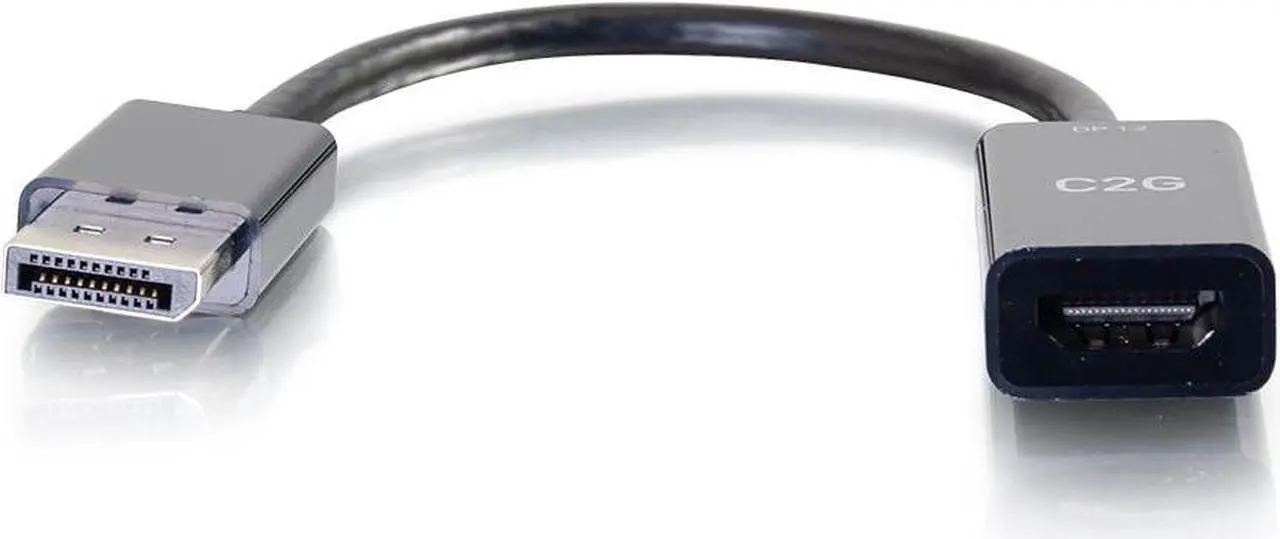 Alt view image 3 of 9 - C2G 8in DisplayPort to HDMI Adapter - 4K - Passive - Black