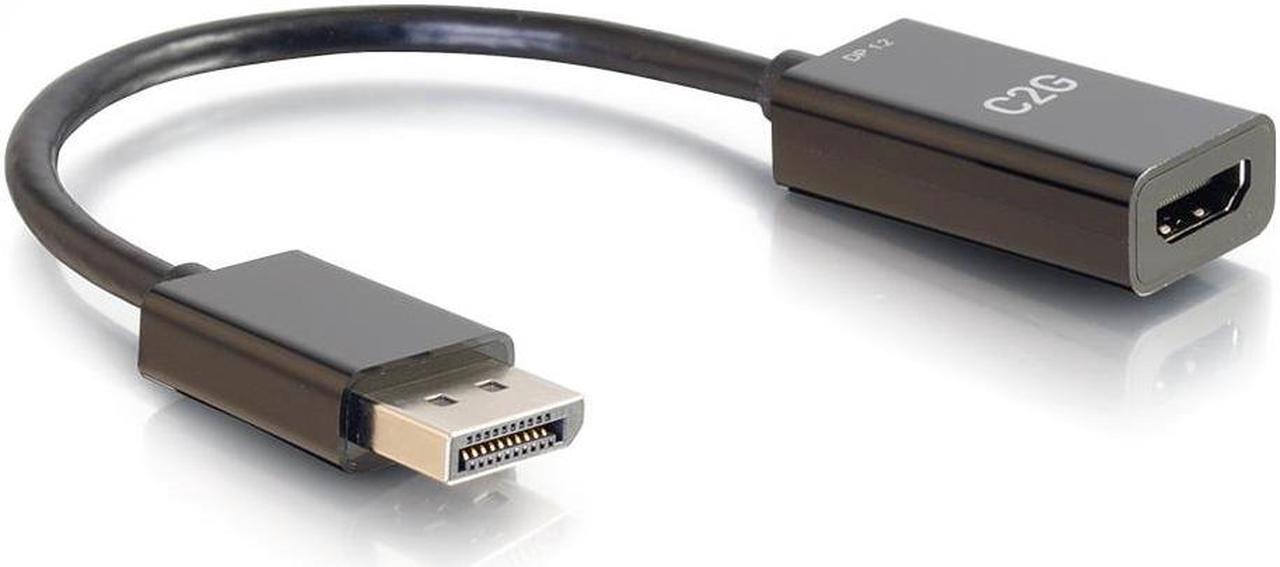 Alt view image 2 of 9 - C2G 8in DisplayPort to HDMI Adapter - 4K - Passive - Black