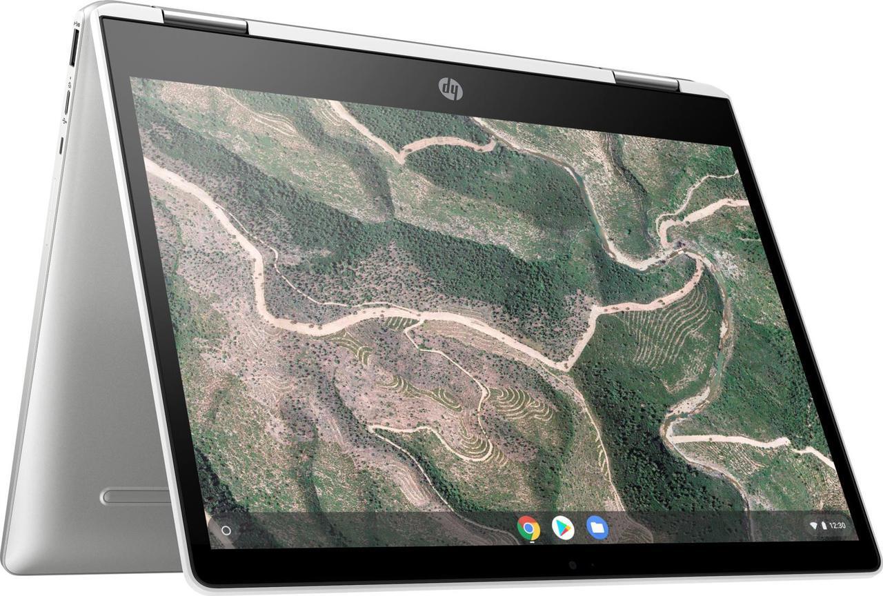 Alt view image 9 of 16 - HP Chromebook x360 12b-ca0010nr 12" HD+ Touchscreen 2-In-1 Notebook Computer, Intel Celeron N4000 1.1GHz, 4GB RAM, 32GB eMMC, Chrome OS, Ceramic White