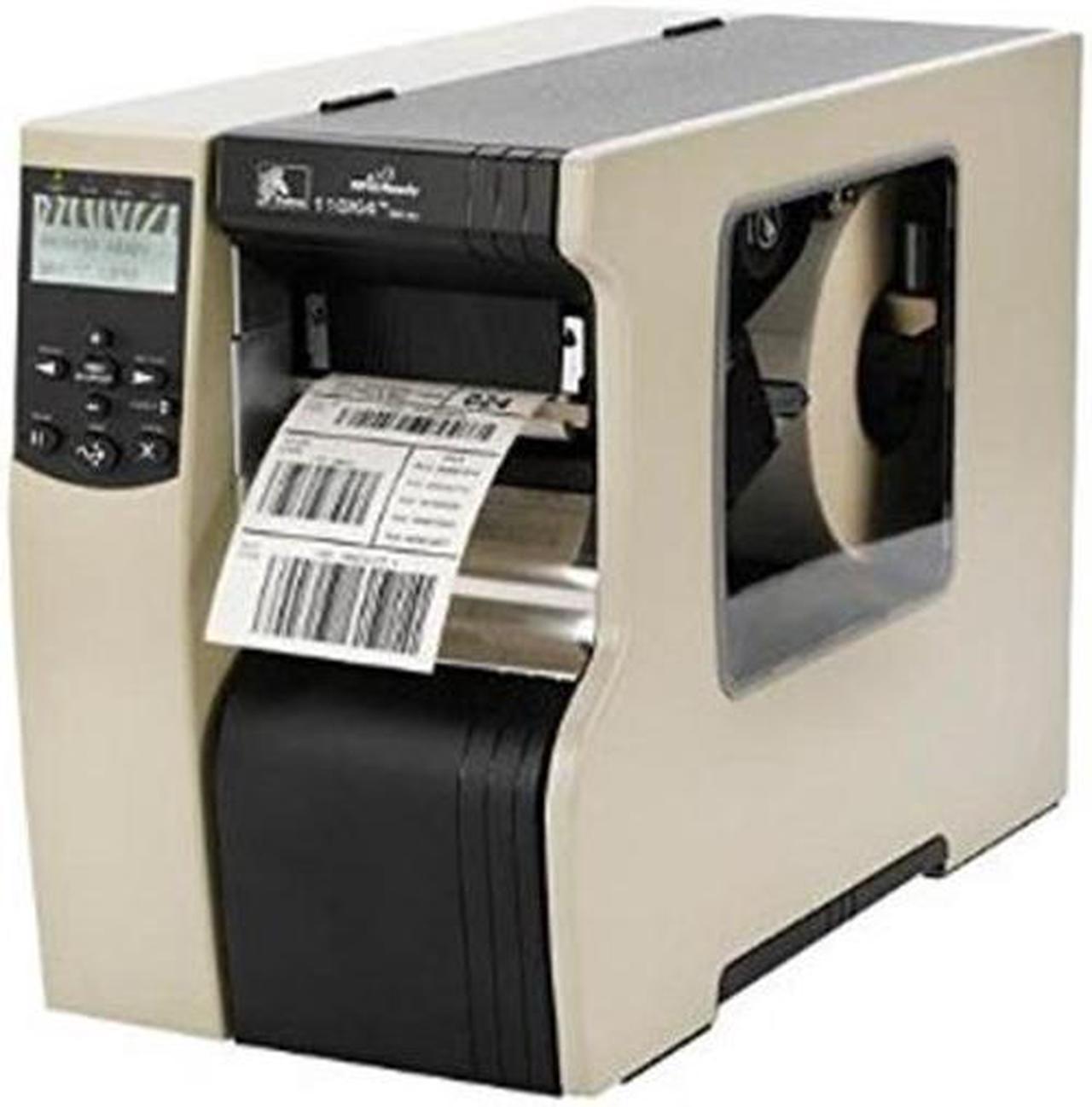 Zebra 110Xi4 4" Industrial Thermal Transfer Label Printer, 600 dpi, Serial, Parallel, USB, Int 10/100, RFID-ready, Cutter with Catch Tray, 3in Media Spindle - 116-801-00101