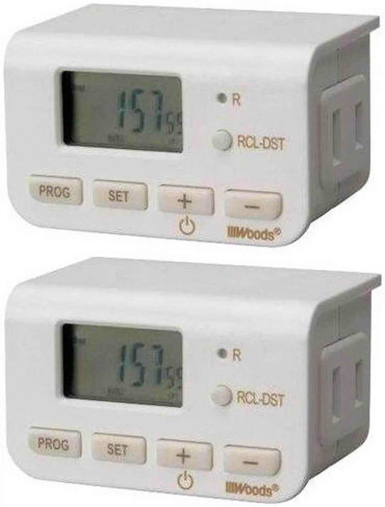 Alt view image 5 of 12 - Woods Slim Fit Simple Set Indoor Digital Daily Lamp Timer, White 2-Pack