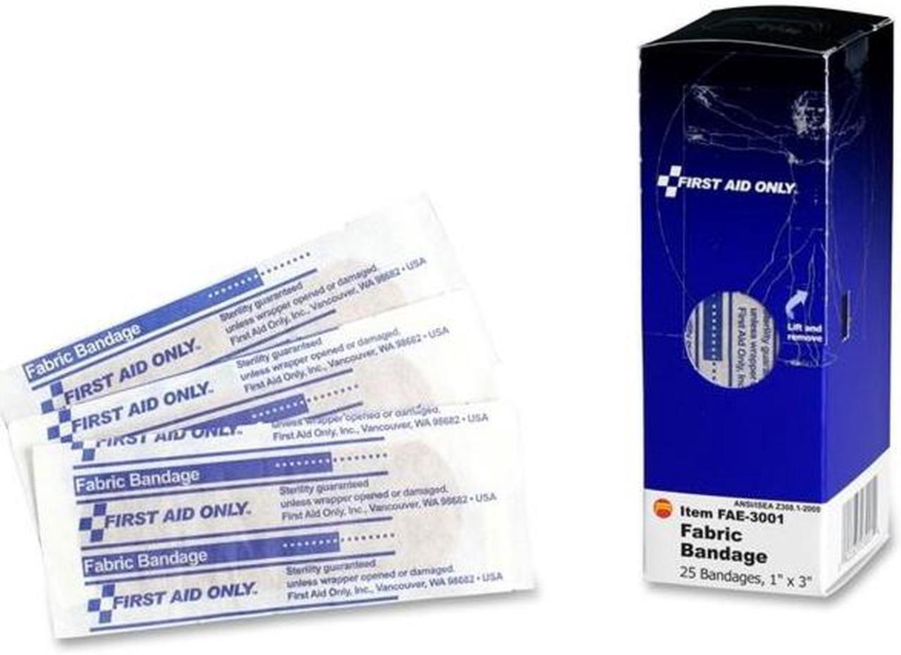 Alt view image 4 of 19 - First Aid Only Fabric Bandages, 1" x 3", 25/Box