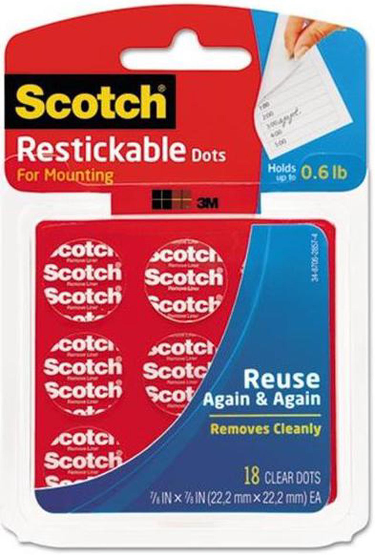 Alt view image 5 of 17 - Scotch Restickable Dots 7/8" 18/Pkg-Clear