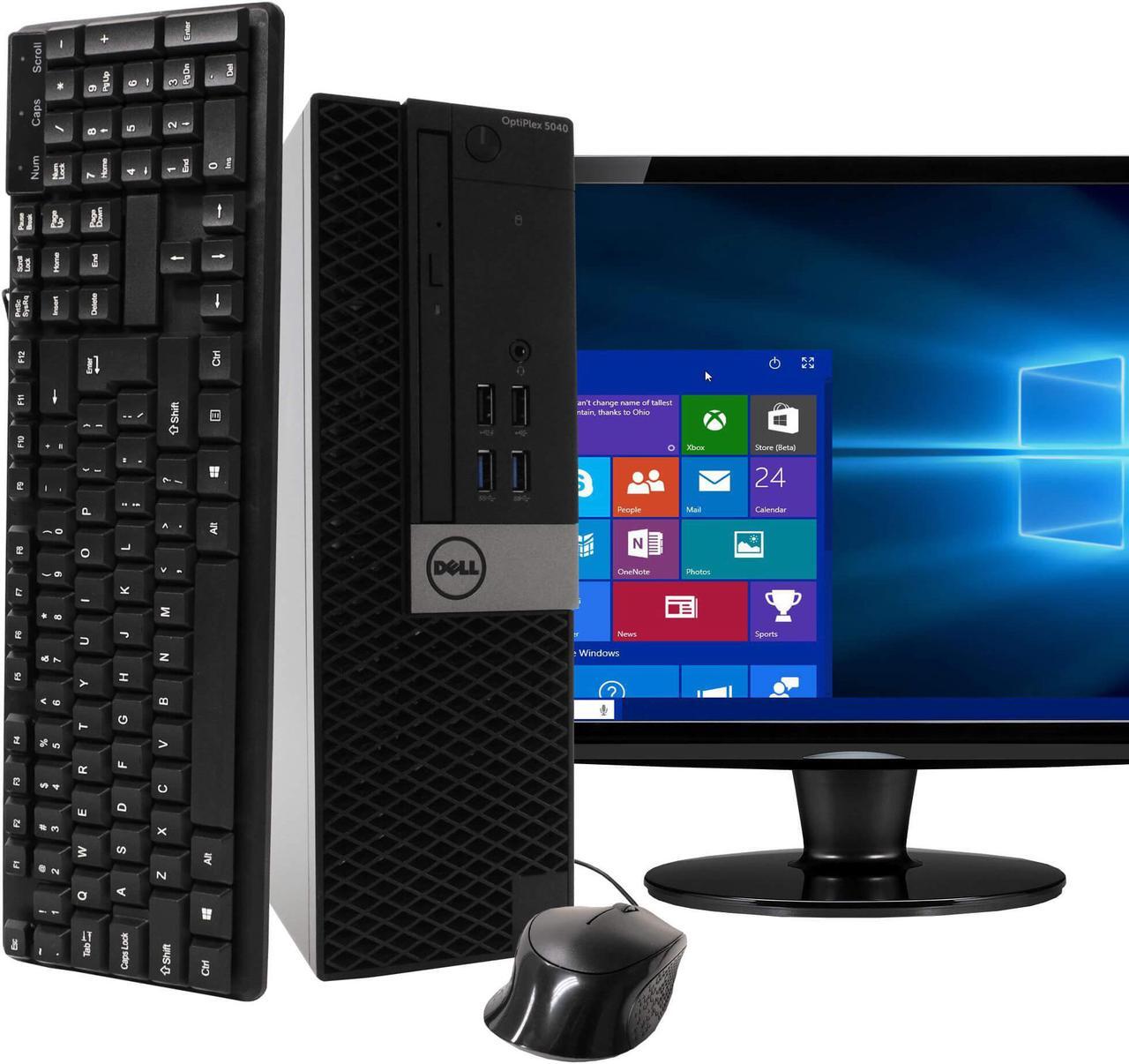 Main image of Dell Optiplex 5040 Desktop Computer PC, 3.20 GHz Intel i5 Quad Core Gen 6, 16GB DDR3 RAM, 2TB SATA Hard Drive, Windows 10 Home 64 bit, 22” Screen