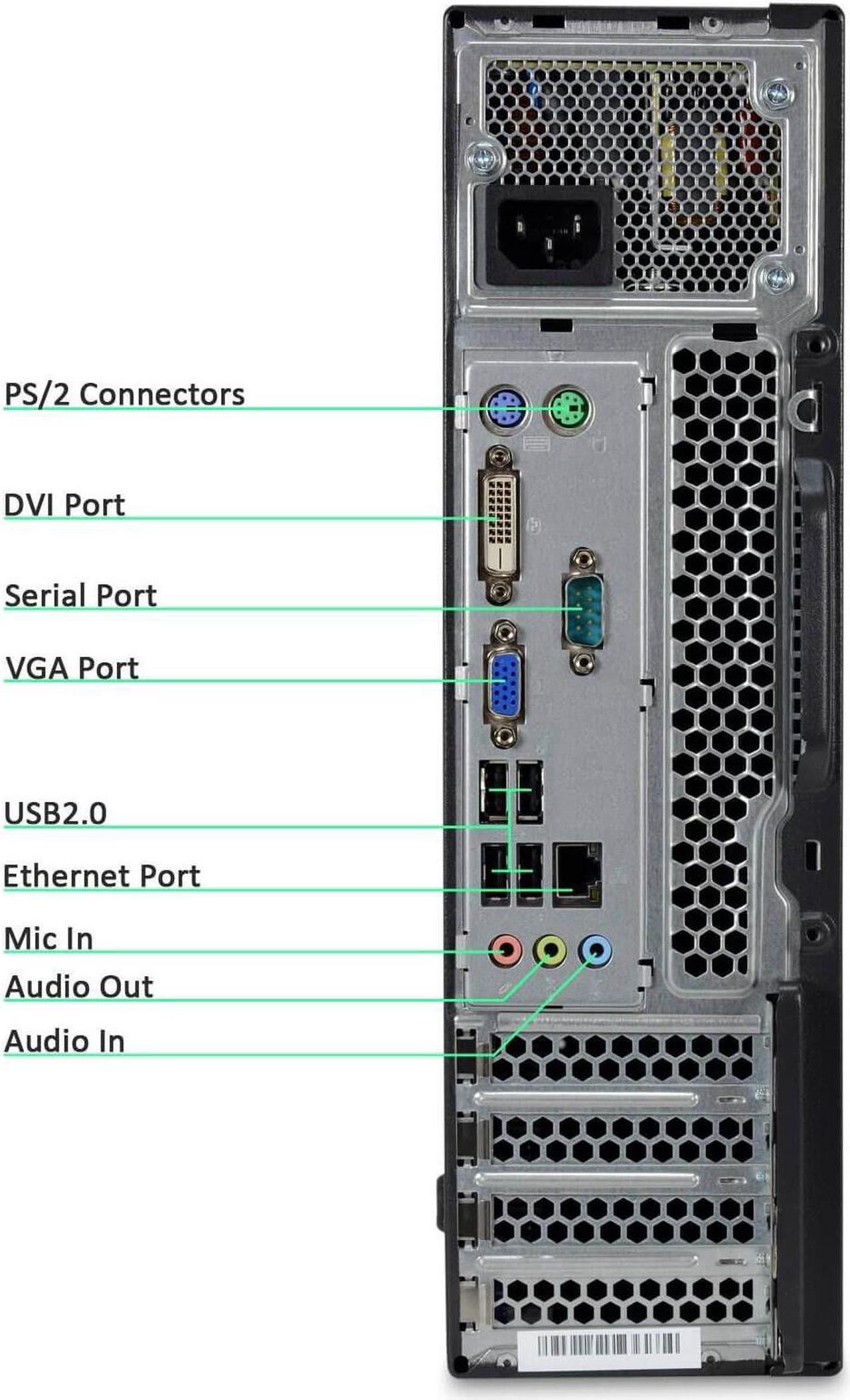 Alt view image 4 of 5 - Lenovo ThinkCentre M72 Desktop Computer PC, 3.10 GHz Intel Core i3, 8GB DDR3 RAM, 240GB Solid State Drive (SSD) SSD Hard Drive, Windows 10 Home 64bit
