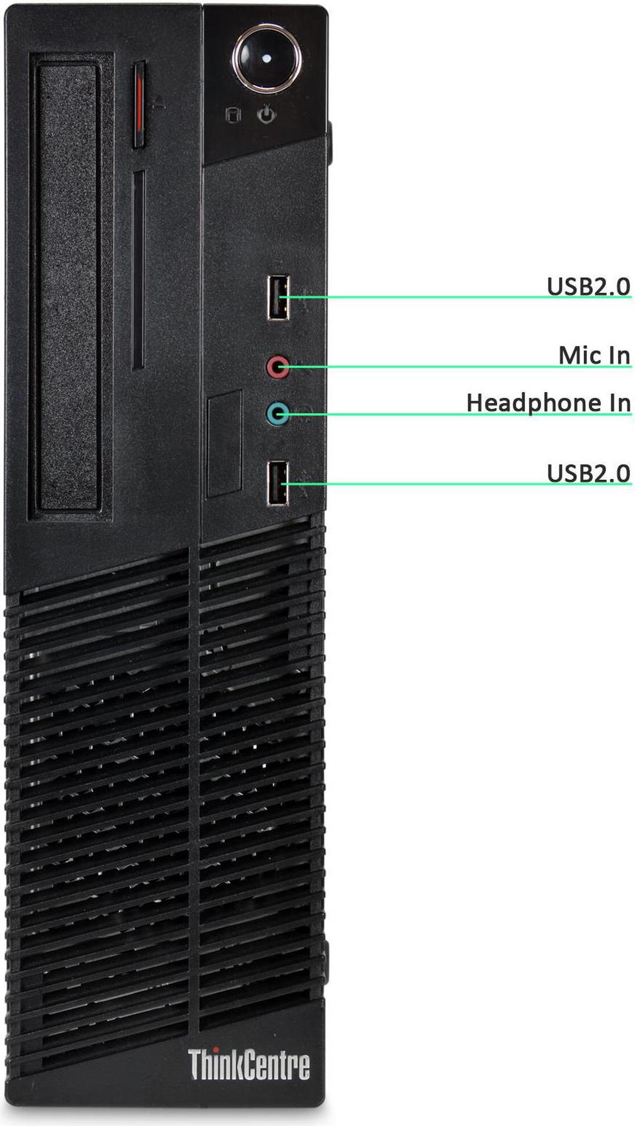 Alt view image 3 of 5 - Lenovo ThinkCentre M72 Desktop Computer PC, 3.10 GHz Intel Core i3, 8GB DDR3 RAM, 240GB Solid State Drive (SSD) SSD Hard Drive, Windows 10 Home 64bit