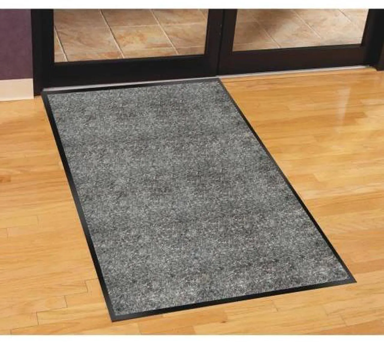 Alt view image 3 of 13 - Genuine Joe Indoor Mat Moisture Absorbent Vinyl Back 4'x6' Charcoal 56462