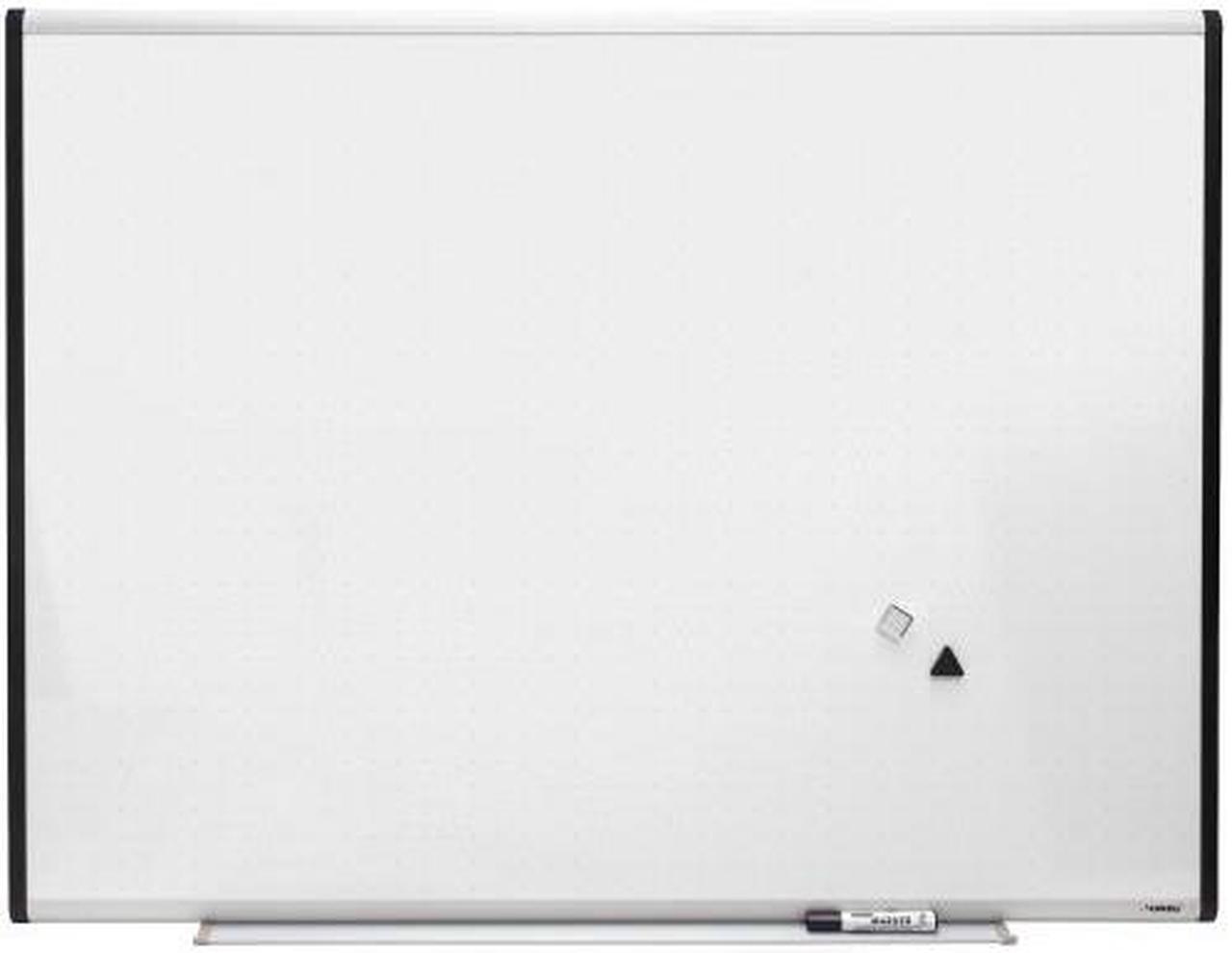 Alt view image 6 of 13 - Lorell Magnetic Dry-erase Board w/ Grid Lines 4'x3' Silver/Ebony 69652