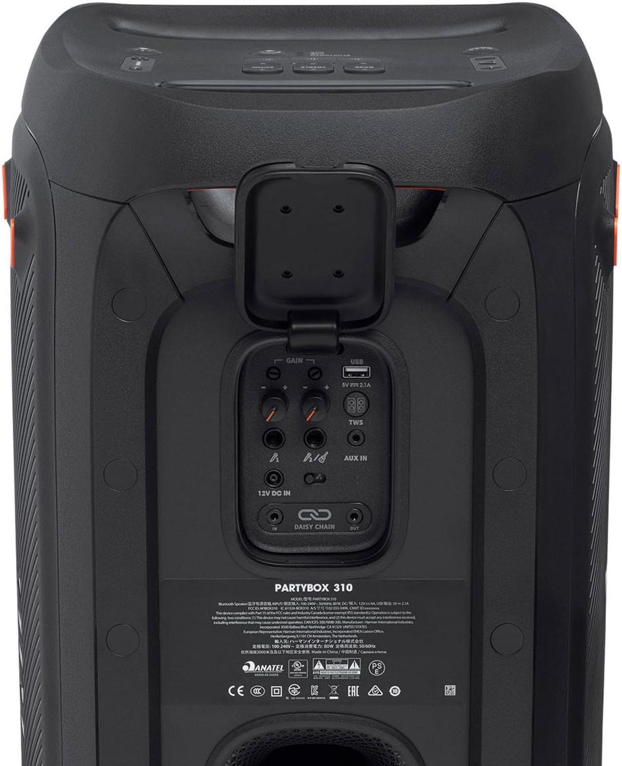 Alt view image 13 of 20 - JBL Partybox 310 Portable Party Speaker with Dazzling Lights and Powerful JBL Pro Sound