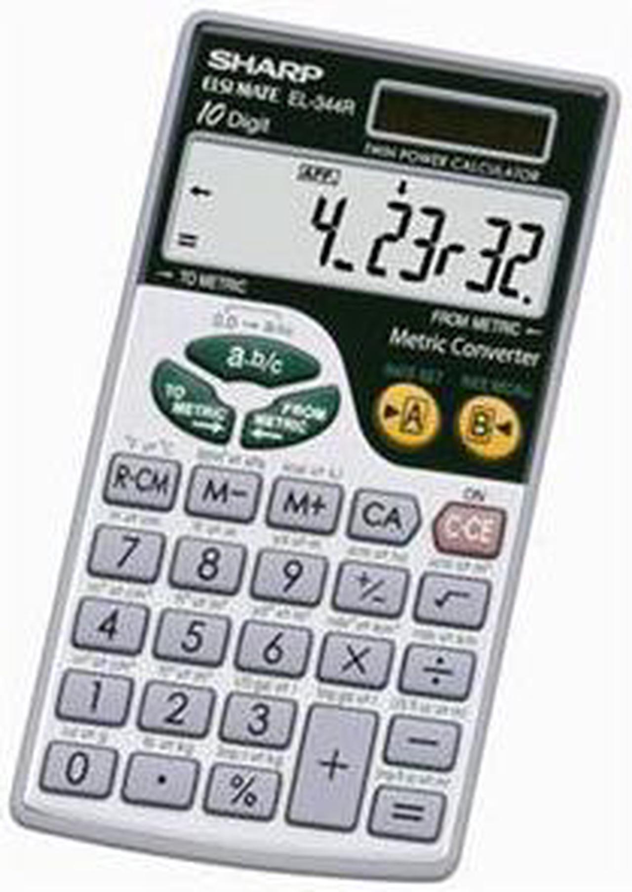 Alt view image 2 of 4 - Sharp Electronics Metic Conversion Calculator EL-344RB