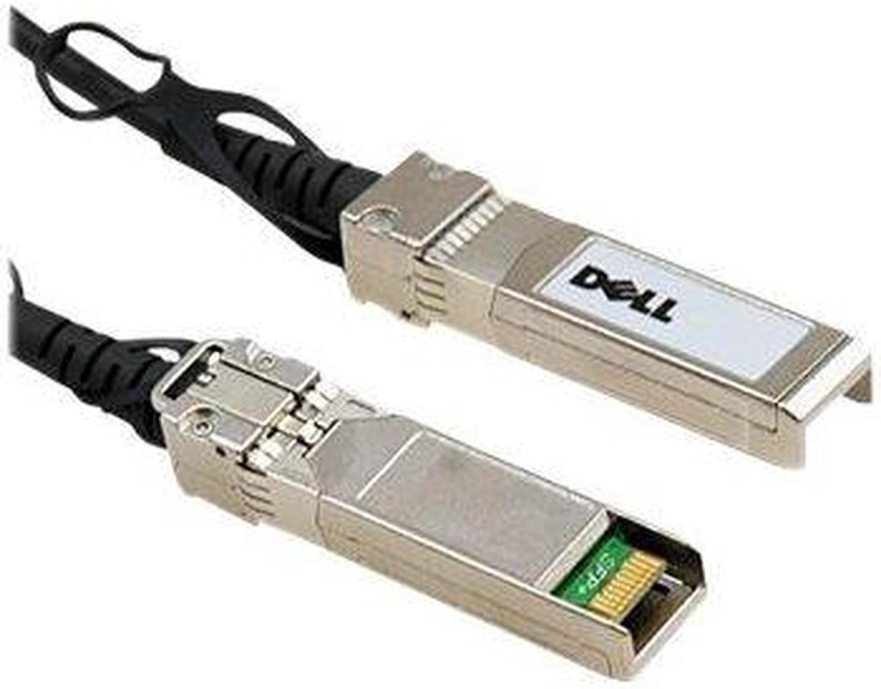 Main image of Dell 10GbE Copper Twinax Direct Attach Cable - SFP+ (M) - SFP+ (M) - 10 ft - for Networking X1008, X1018, X1026, X1052, X4012, PowerEdge R220, R420, R530, R630, R730, T630