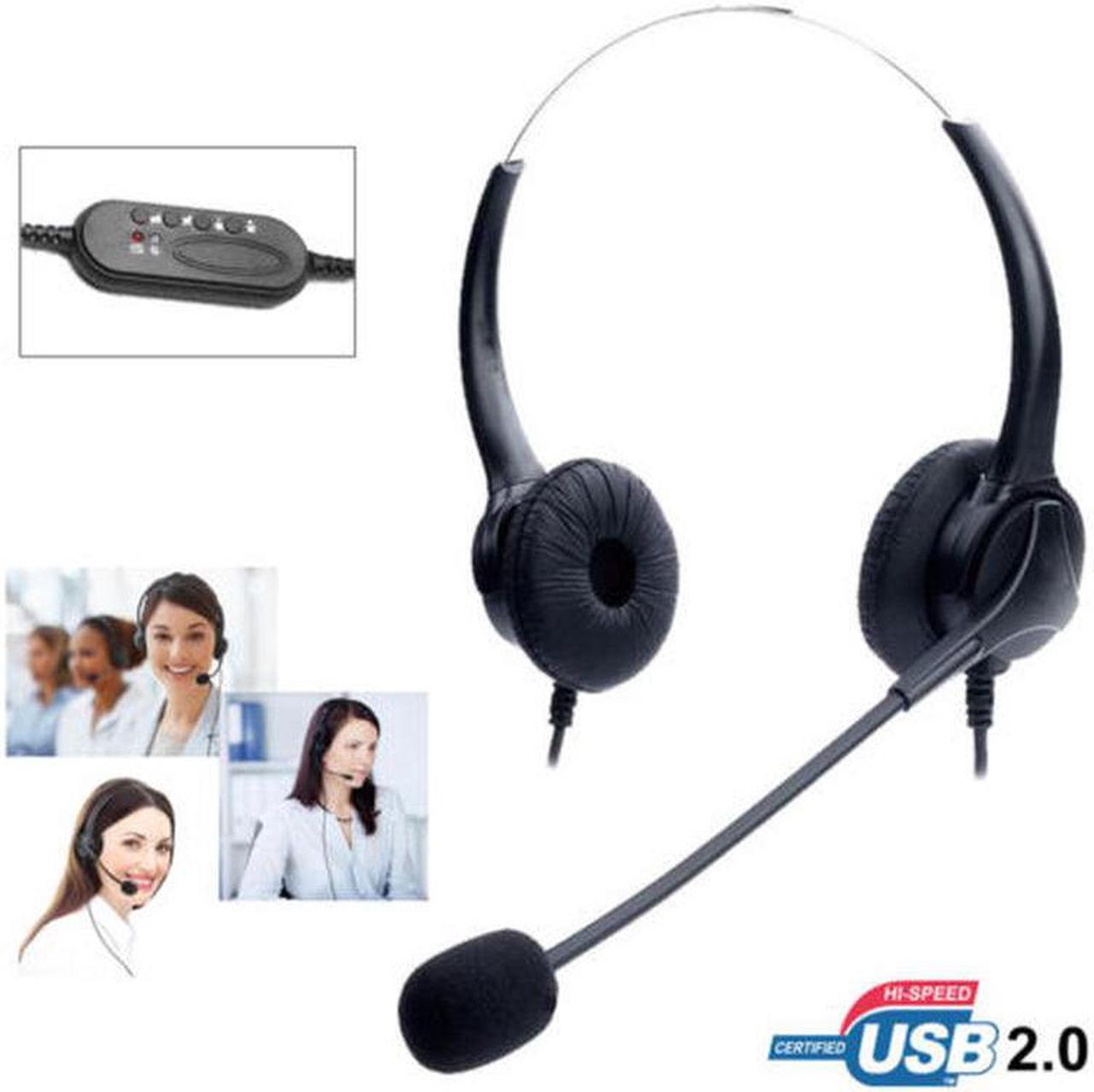 T601 Telephone Headset Call Center Customer Service Headphone Microphone Earpiece USB2.0 Hands for PC Mac Gamer SKYPE MSN