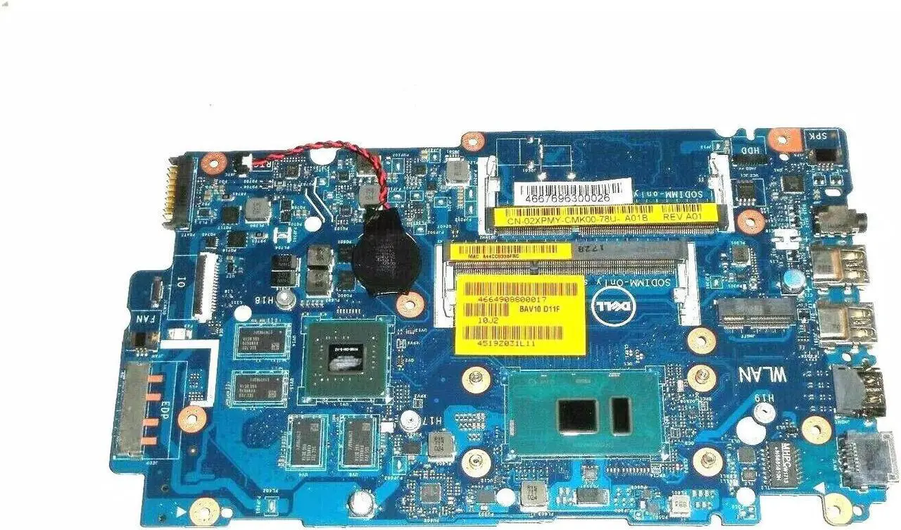 Main image of Dell 2XPMY Inspiron 5457 / 5557 Laptop Motherboard with Intel Core i7-6500U - NVIDIA GeForce 930M - 4GB DDR3 - Dual-channel DDR3L Compatible