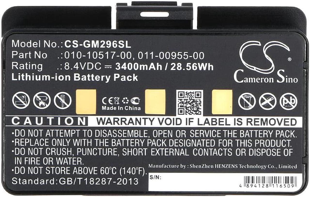 Alt view image 6 of 6 - extended 3400mah battery for garmin gpsmap 276c 296 376c 378 396 478 495 496