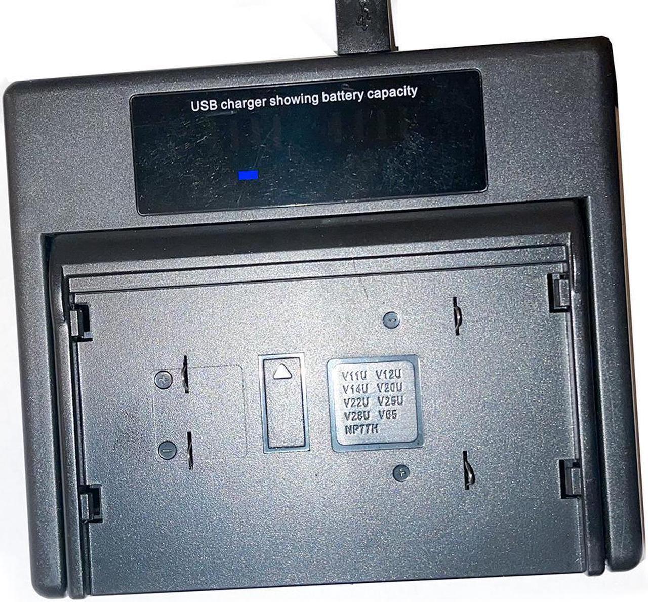 Alt view image 5 of 5 - USB Battery Charger for 6V JVC AA-V6U Sony AC-V30 Panasonic PV-A17 PV-A20 PV-A19