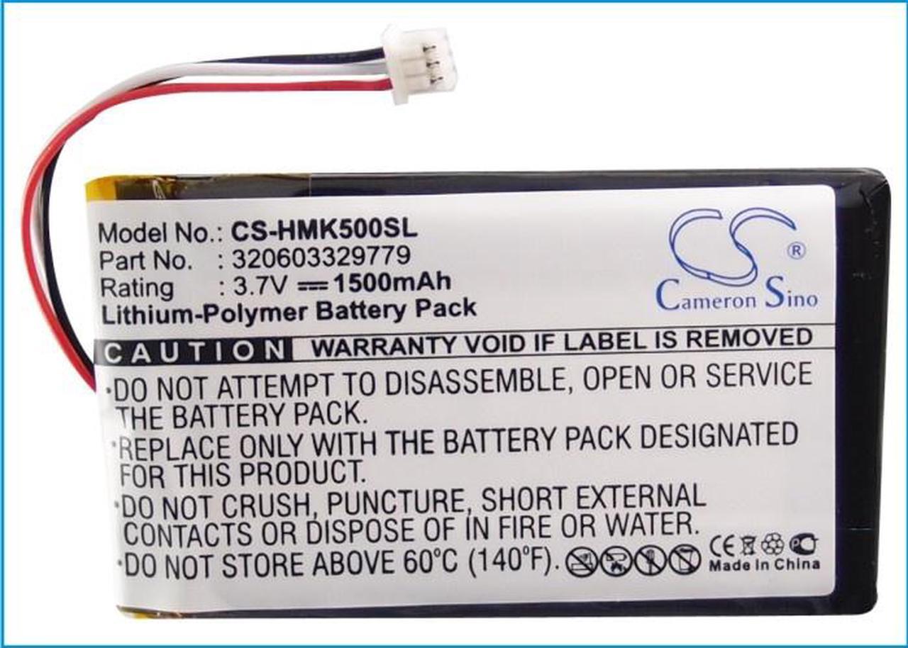 Alt view image 6 of 6 - Battery for Harmon Kardon 320603329779 GPS-500 GPS Navigator CS-HMK500SL 1500mA