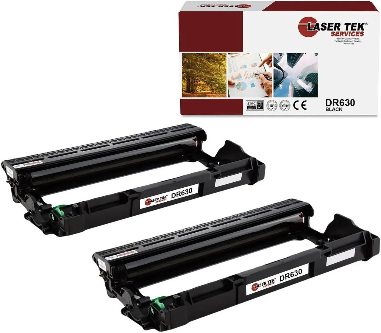 Main image of Laser Tek Services® Brother DR630 2 Pack High Yield Compatible Replacement Drum Unit