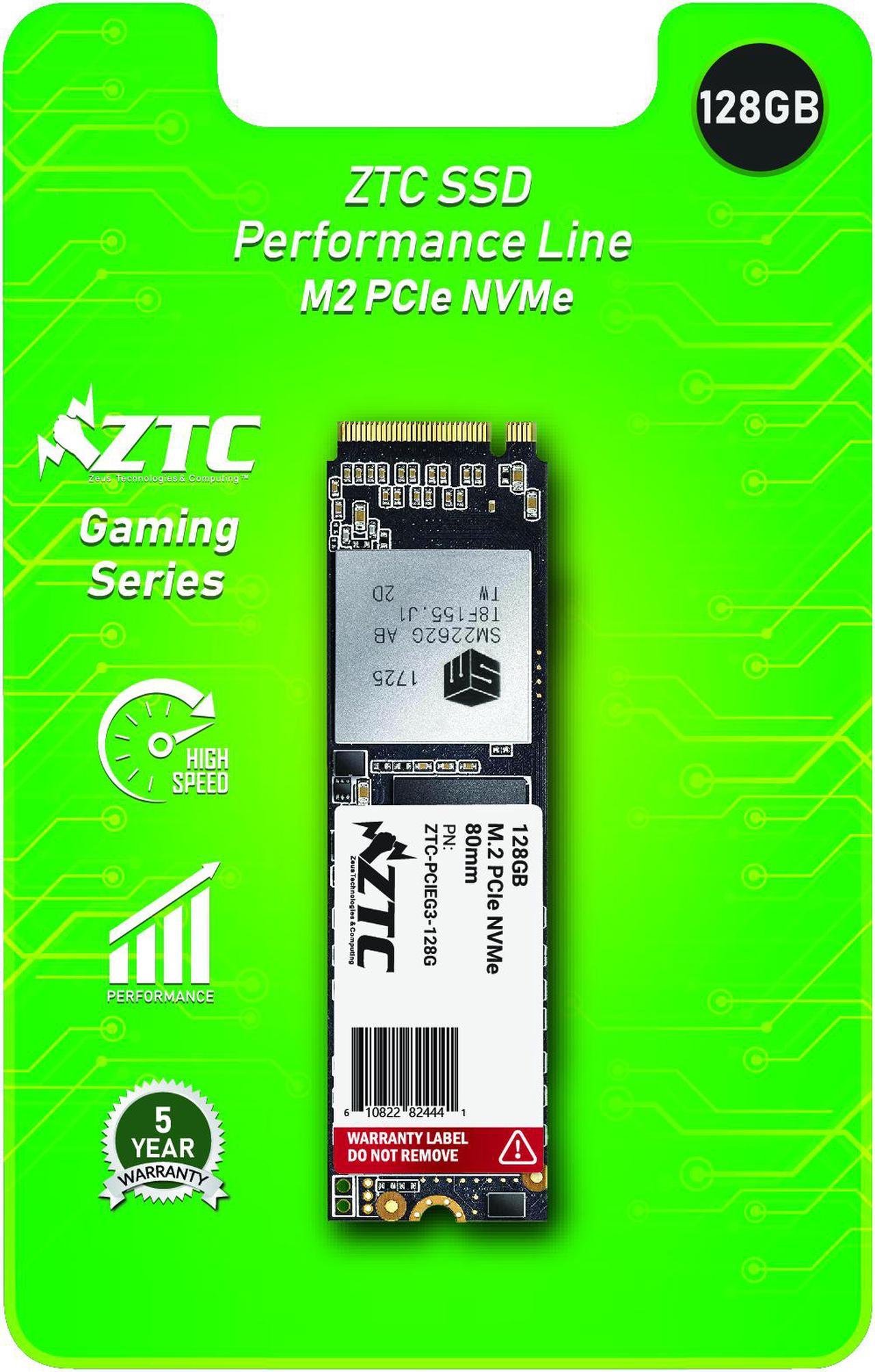 ZTC M.2 NVMe PCIe 80mm SSD Astounding Performance and High-Endurance Great Upgrade for Gaming (128GB) Model ZTC-PCIEG3-128G