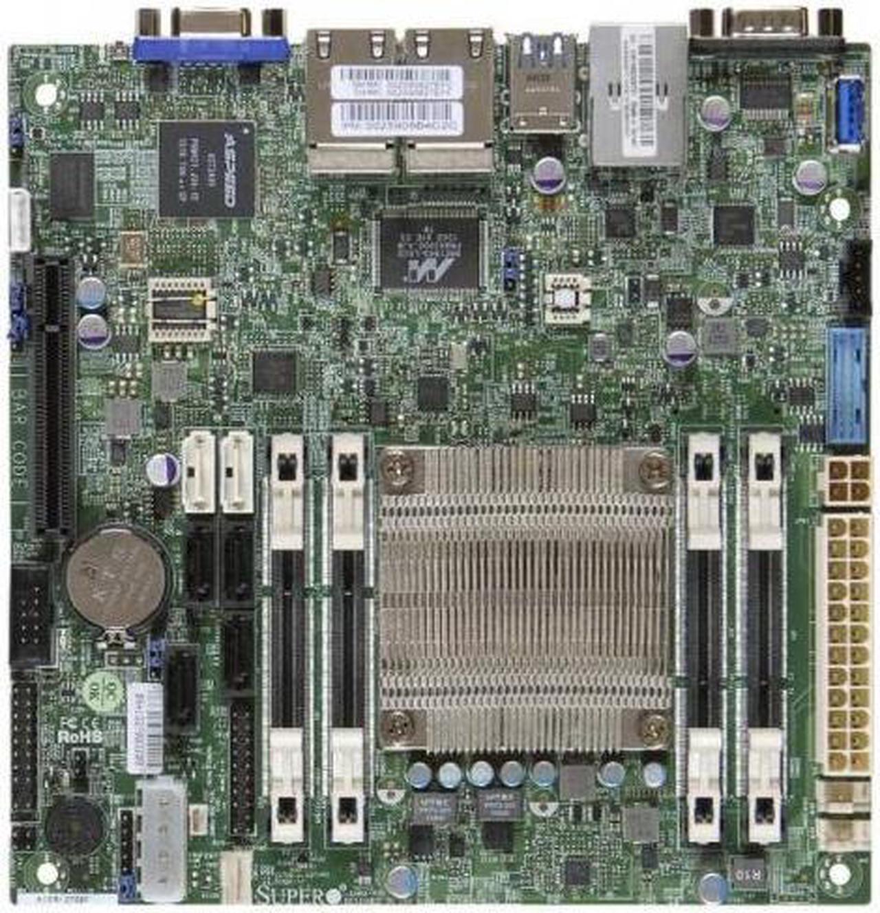 Main image of SUPERMICRO A1SRI-2558F-O Supermicro A1SRI-2558F-O Intel Atom C2558 DDR3 SATA3 and USB3.0 V and 4GbE Mini-ITX Motherboard  and  CPU Combo