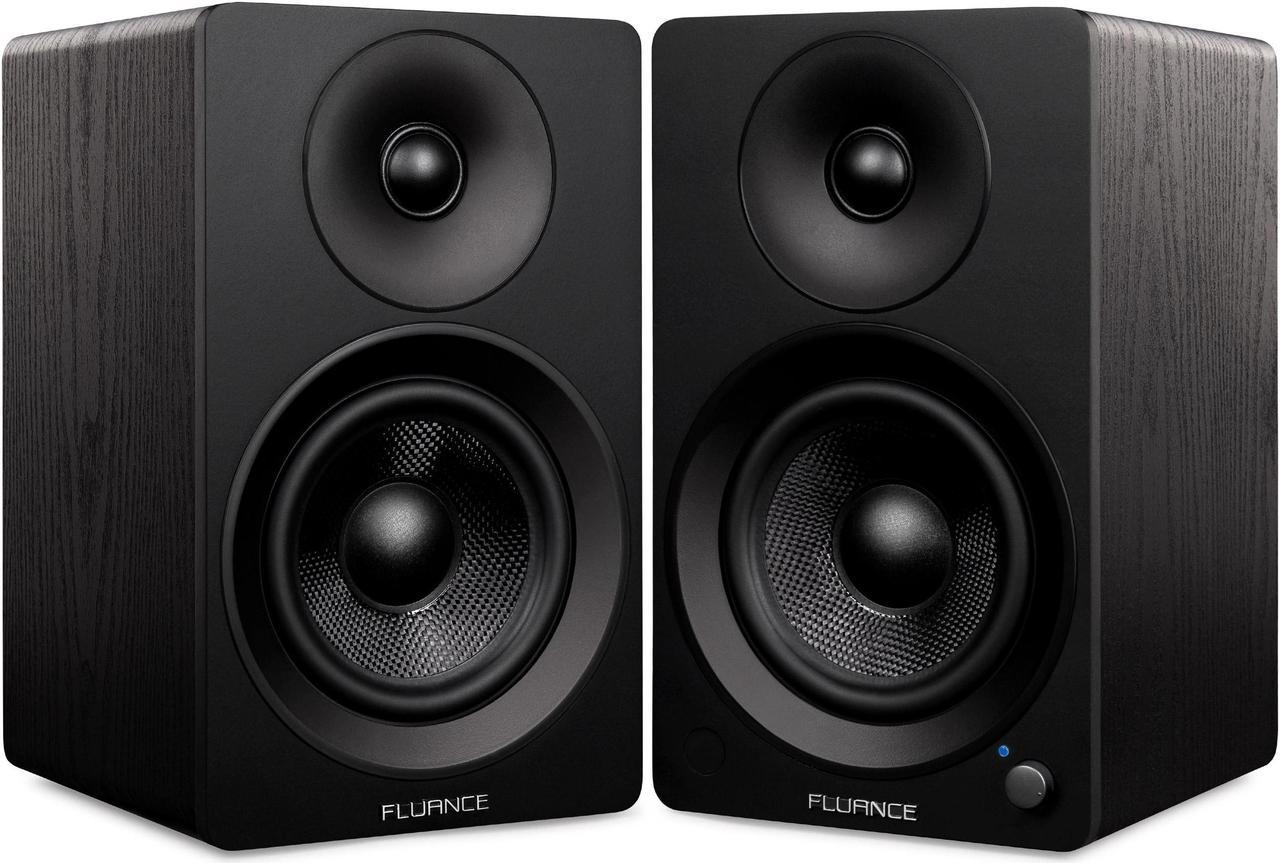 Fluance Ai41 Powered 2-Way 2.0 Stereo Bookshelf Speakers with 5" Drivers, 90W Amplifier for Turntable, TV, PC and Bluetooth 5 Wireless Music Streaming with RCA, Optical & Subwoofer Out (Black Ash)