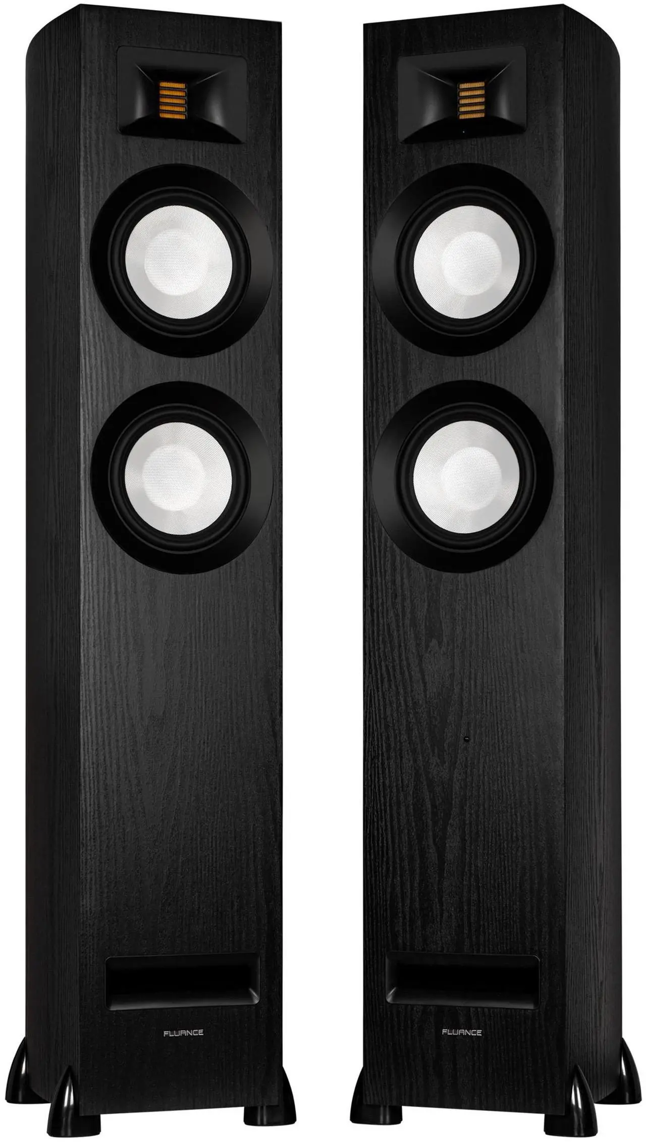 Main image of Fluance Ri91 Reference Stereo Powered Floorstanding Tower Speakers with High Performance AMT Tweeters, 2x6.5" Drivers, 150W Amplifier for Turntable, TV, PC - HDMI, Bluetooth, RCA & Sub Out (Black Ash)