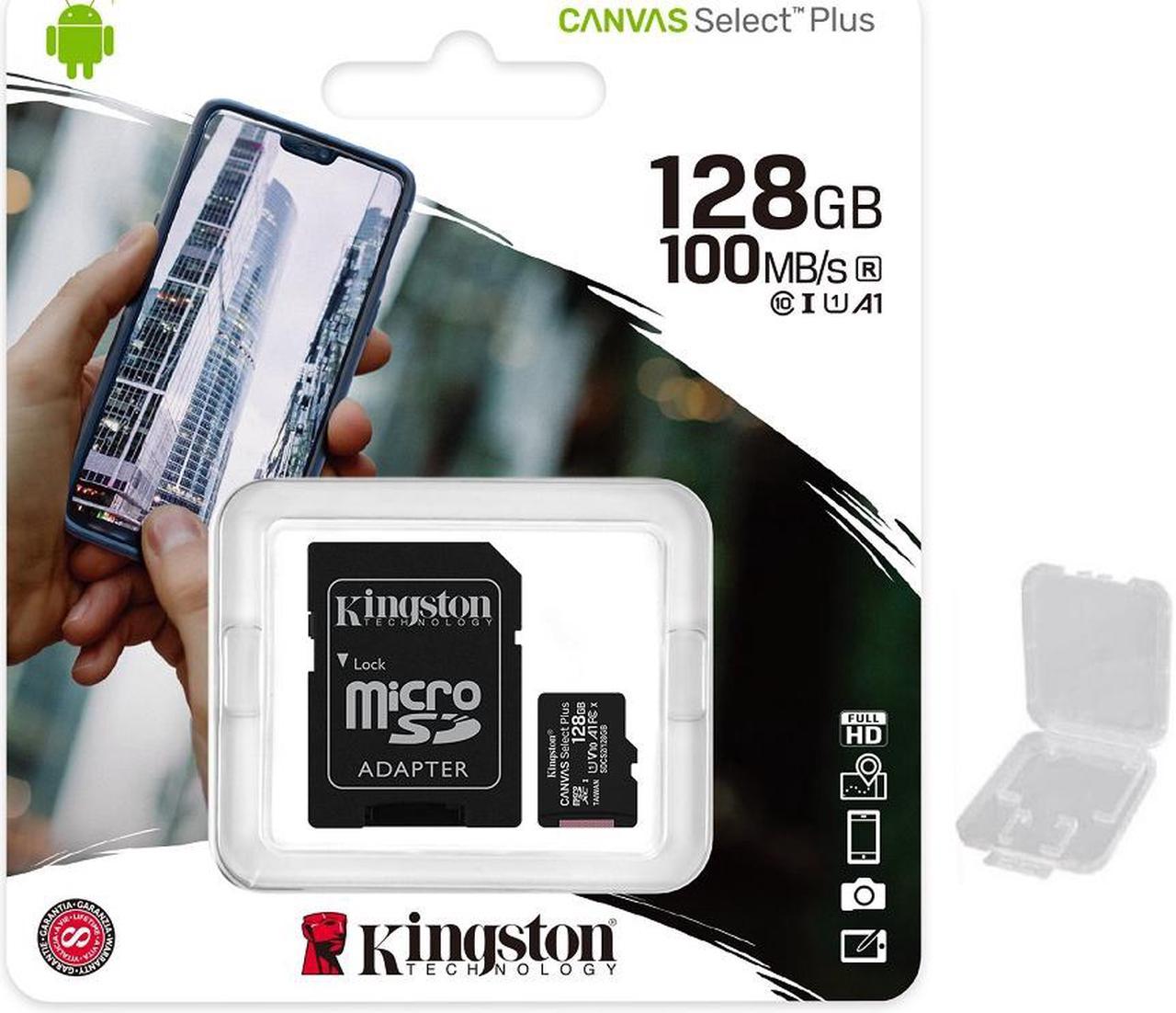 Kingston Canvas Select Plus - Flash memory card (microSDXC to SD adapter included) - 128 GB - A1 / Video Class V10 / UHS