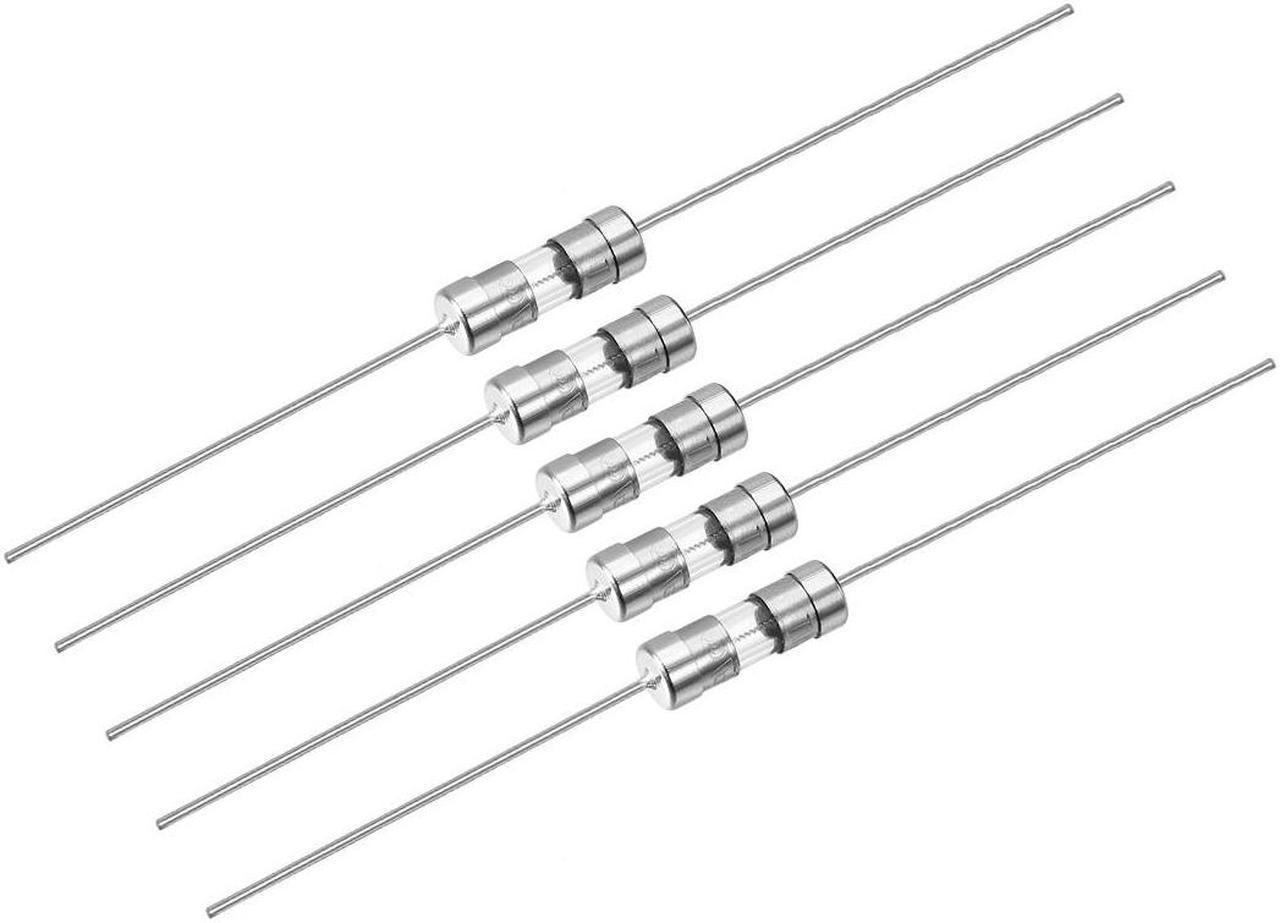 Slow Blow Fuse Time Delay Axial Lead Glass Fuses 3.6mm X 10mm 250V T2A 5Pcs