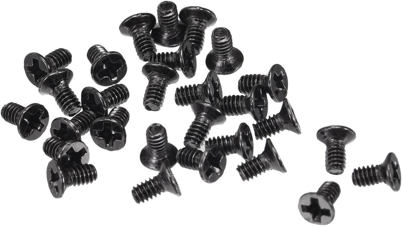 M2 x 4mm Phillips Screw Fastener Black for Laptop PC TV Fan Audio Switch 150pcs